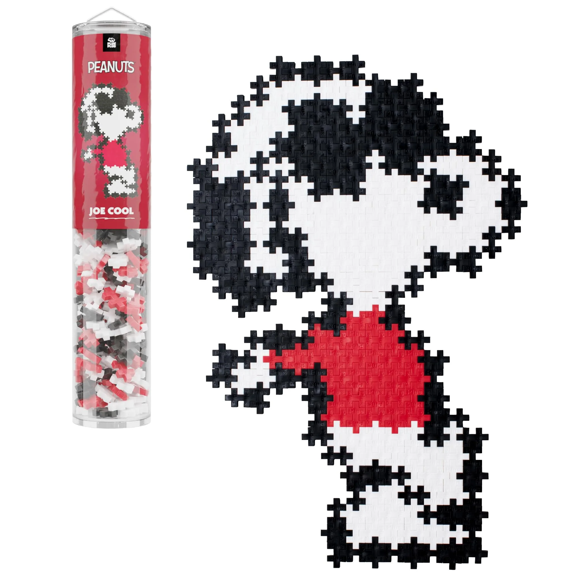 Plus Plus Puzzle By Number, 275 Piece Interlocking Mini Building Blocks, 2D Puzzle Stem Toy For Kids, Peanuts Merchandise - Joe Cool