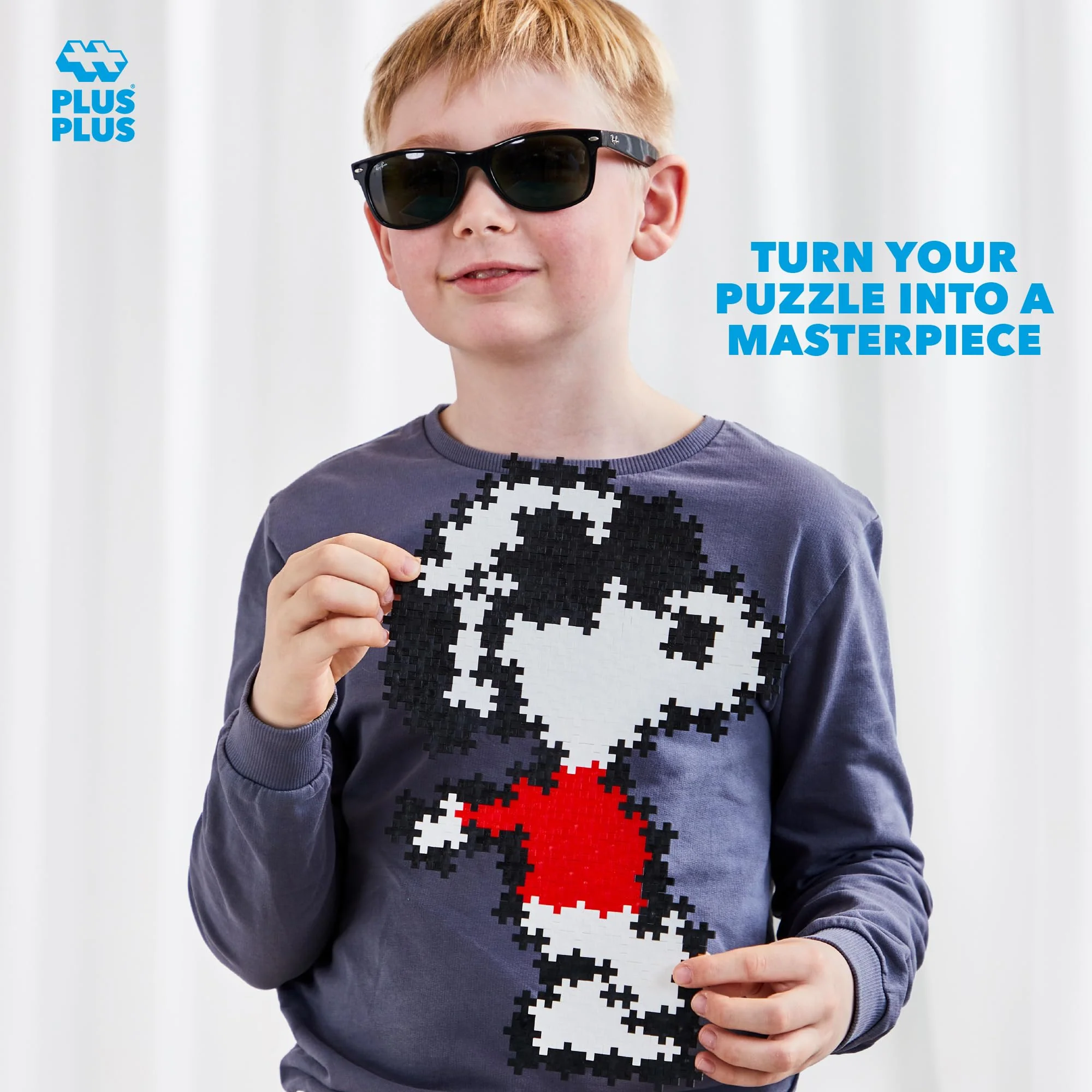 Plus Plus Puzzle By Number, 275 Piece Interlocking Mini Building Blocks, 2D Puzzle Stem Toy For Kids, Peanuts Merchandise - Joe Cool - Image 5