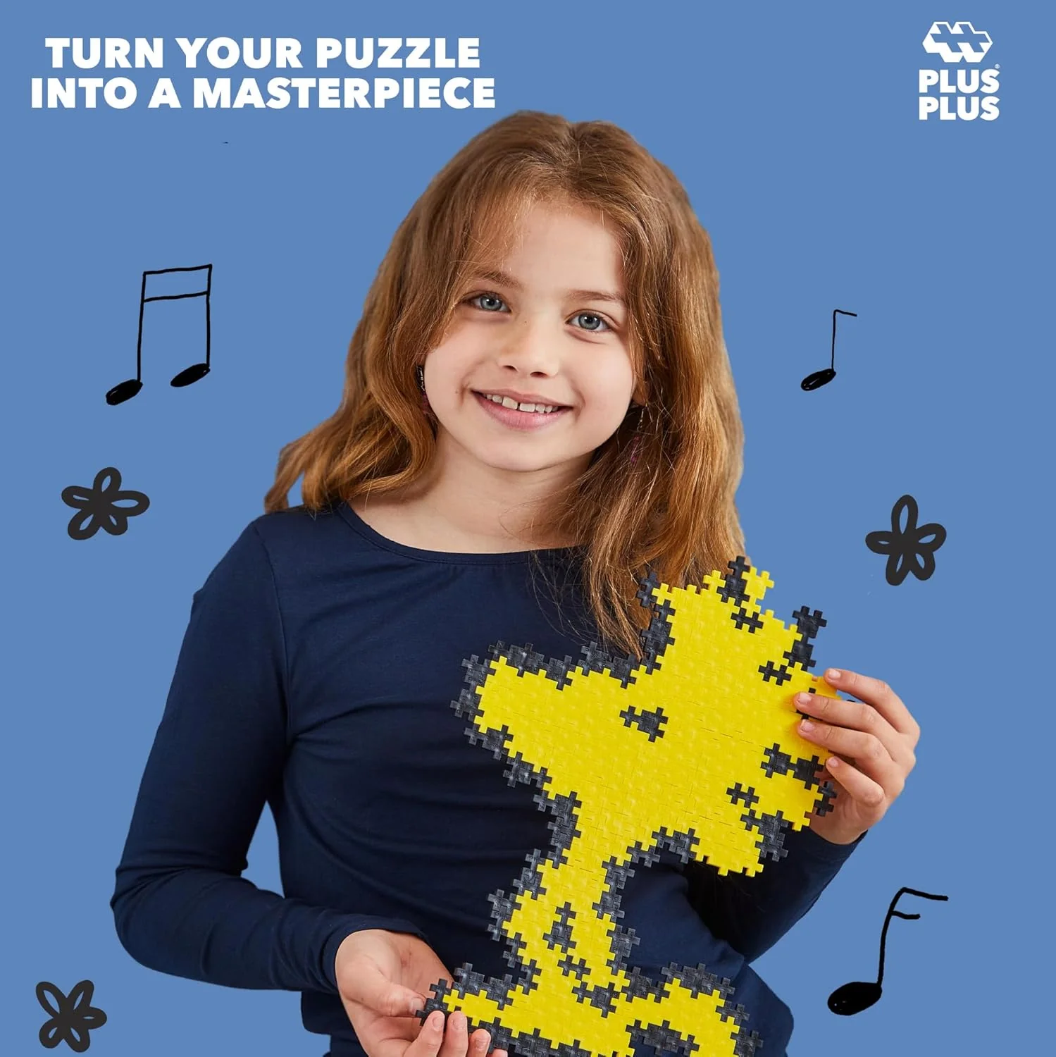 Plus Plus Puzzle By Number, 275 Piece Interlocking Mini Building Blocks, 2D Puzzle Stem Toy For Kids, Peanuts Merchandise -Woodstock - Image 5