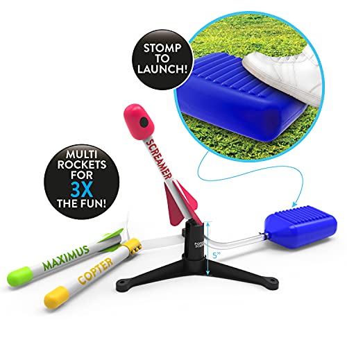 POPULAR SCIENCE Ultimate Jump Rocket |Massive Flight up to 300ft | Stomp Rocket Toys Launcher | Multi-Rocket Outdoor Toy for Garden or Back Yard | STEAM Toys and Gifts | for Kids and Families, - Image 2