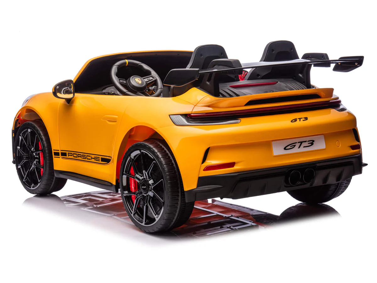 Porsche 911 GT3 Children's Ride On Car 12V Yellow - Image 2