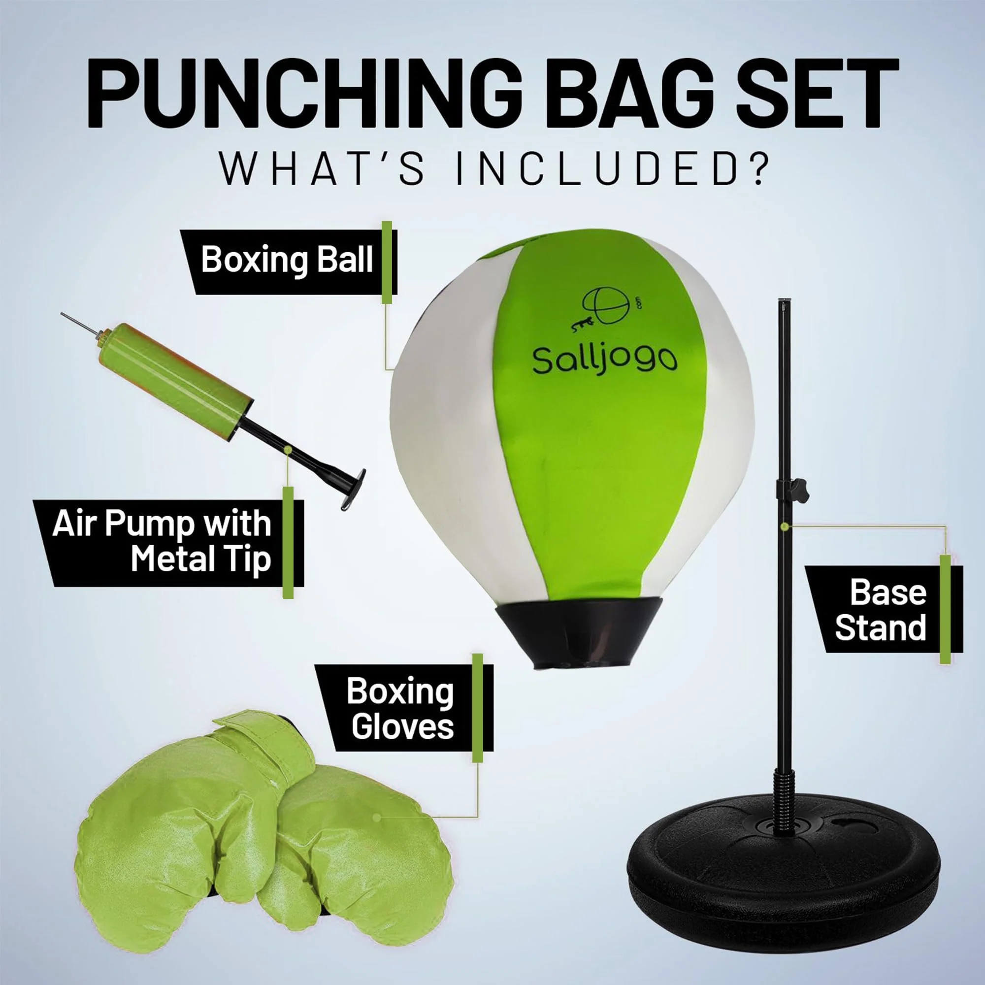 Punching Bag for Kids - Incl Boxing Ball with Stand Boxing Training Gloves & Hand Pump Adjustable Kids Punching Bag, GRET Gift 3-10 Years Boys & Girls ... - Image 6