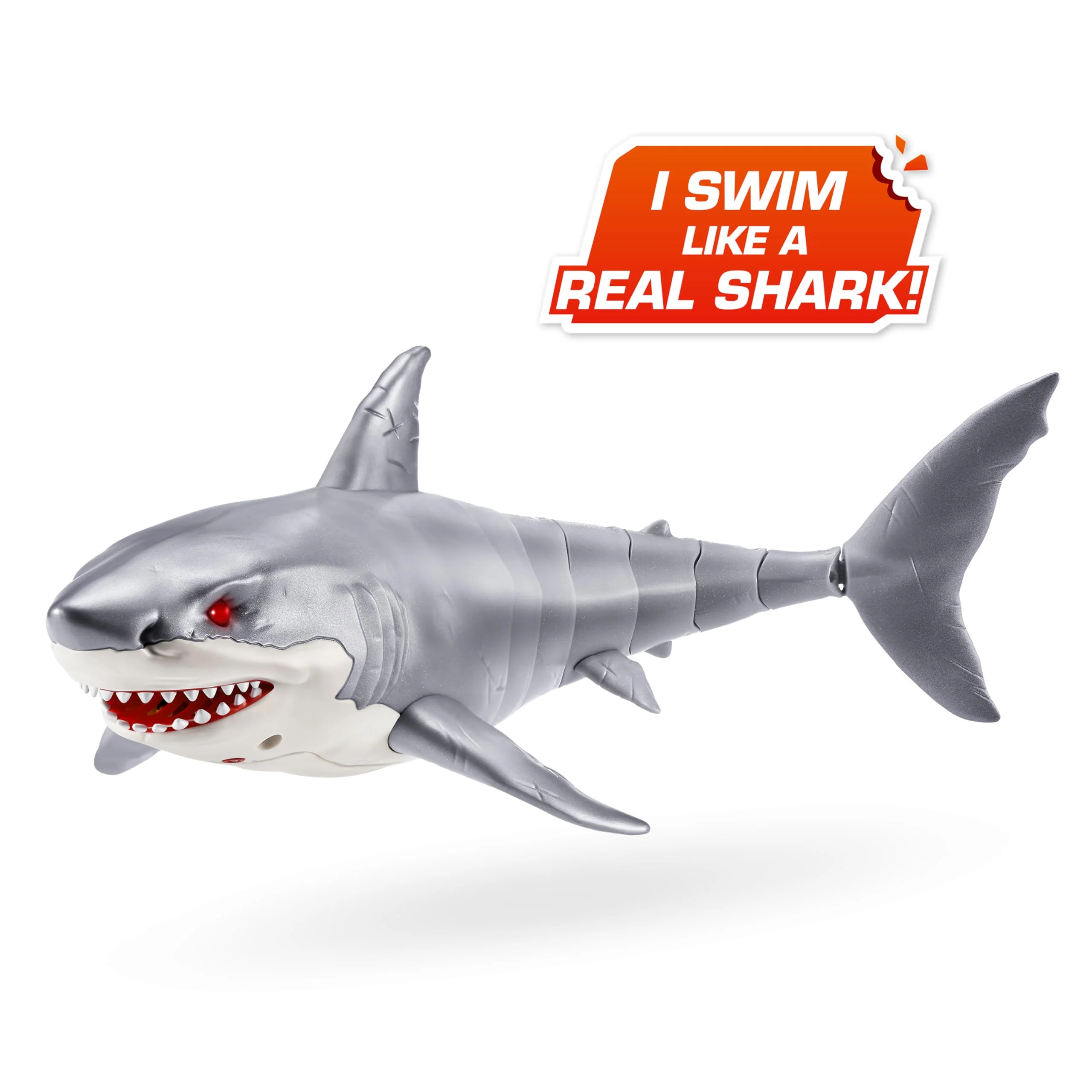 Robo Alive Great White Shark Series 1 by Zuru, Battery-Powered Robotic Light Up Shark, Summer Pool & Bath Toy - Image 3