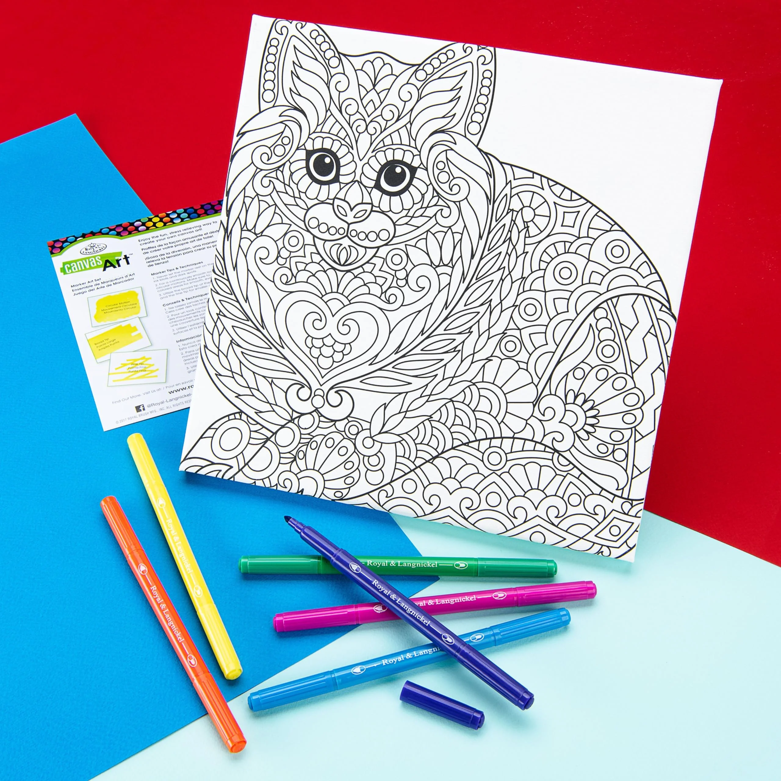 Royal and Langnickel - Canvas Art - Marker Art Set - Cat - Image 3
