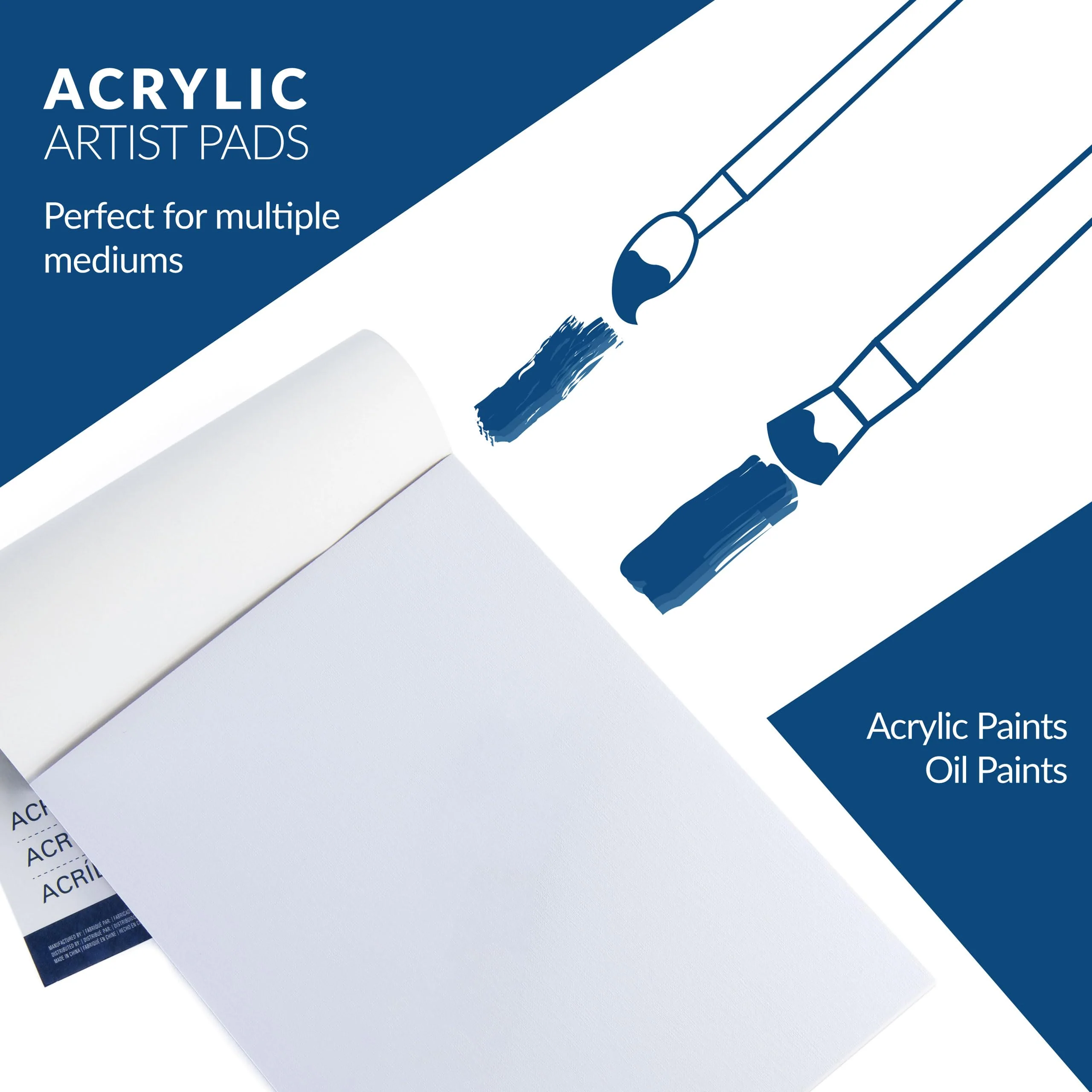 Royal Brush Royal Langnickel 22-Sheet Oil and Acrylic Essentials Artist Paper Pad, 9-Inch by 12-Inch - Image 3