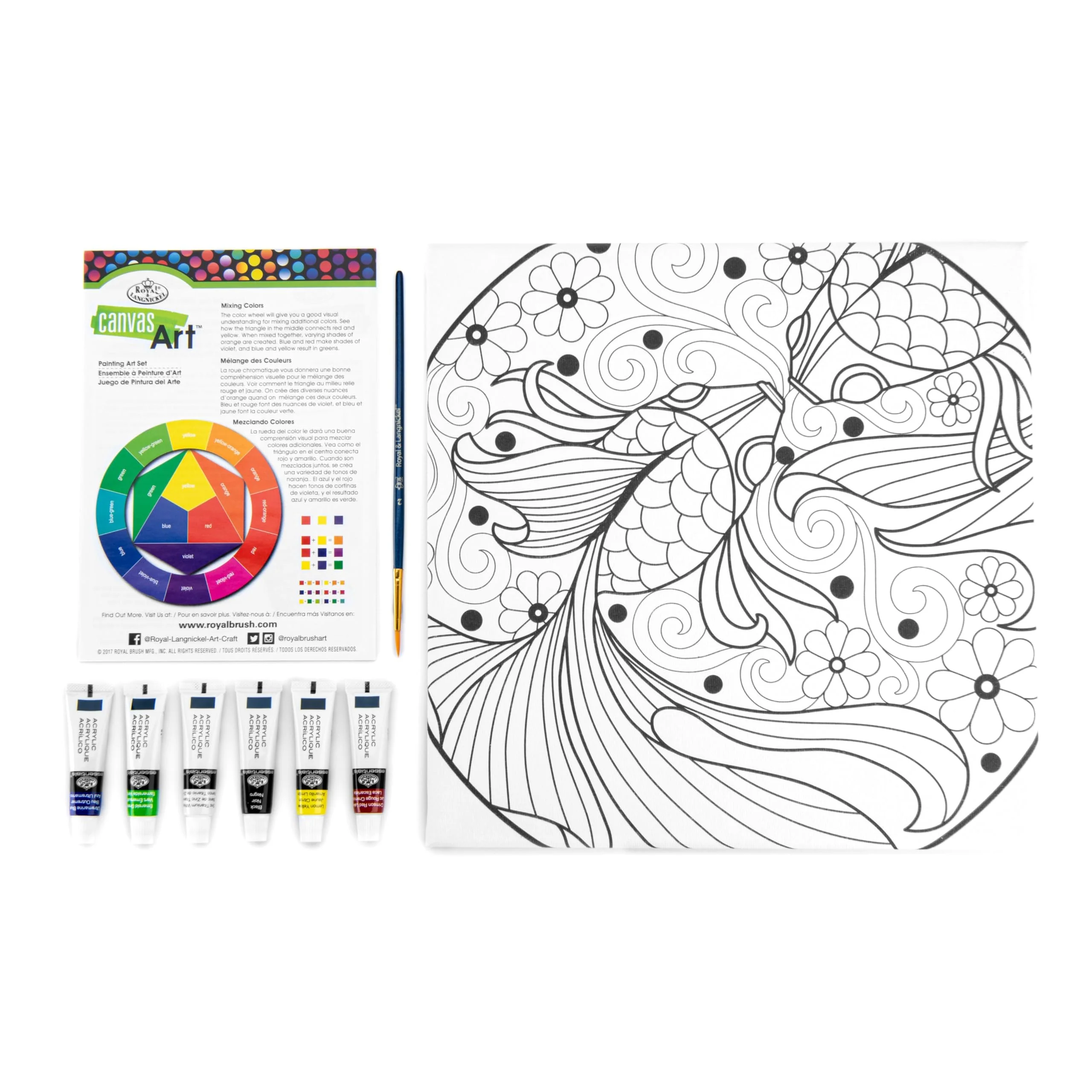 Royal Canvas Art Paint Fish