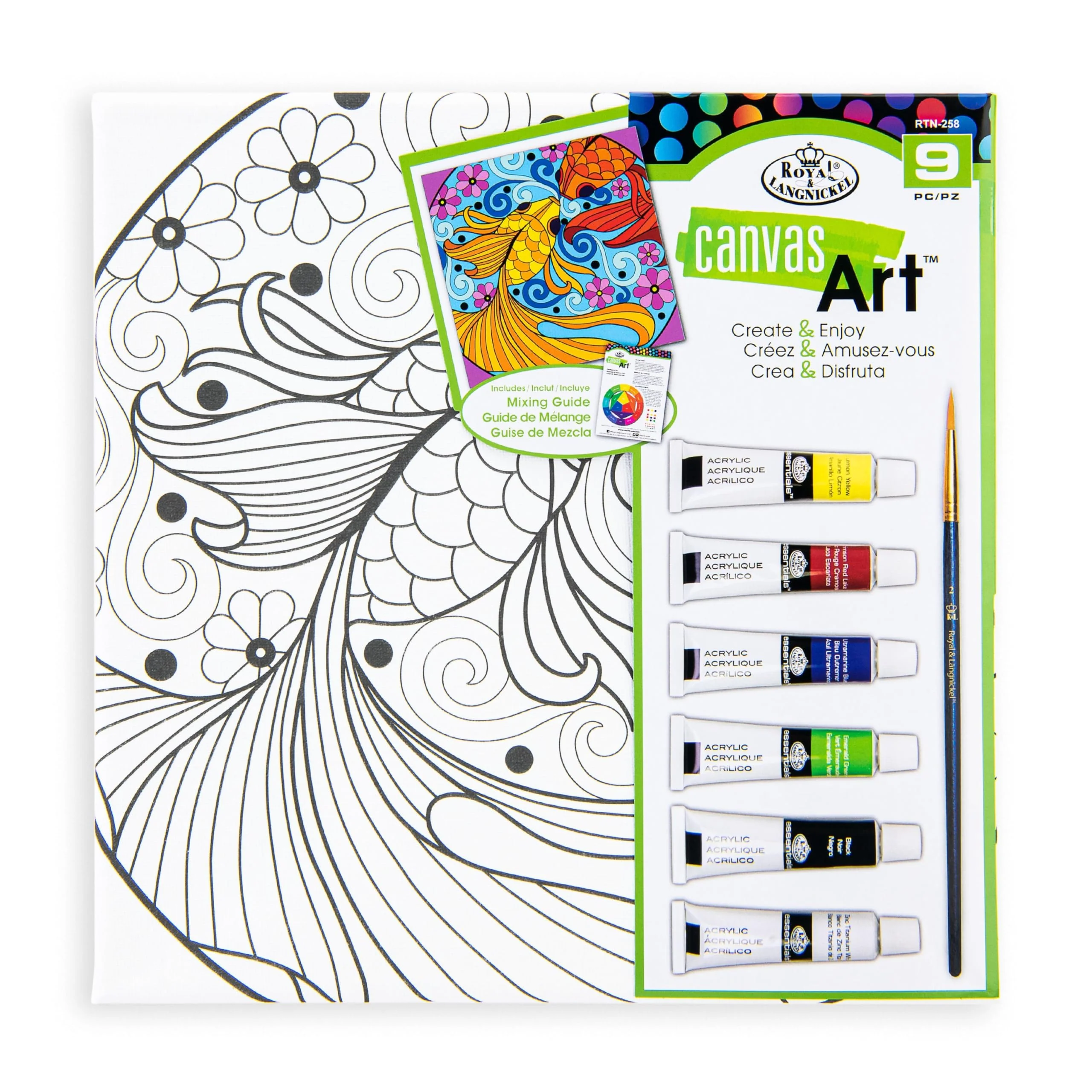 Royal Canvas Art Paint Fish - Image 2