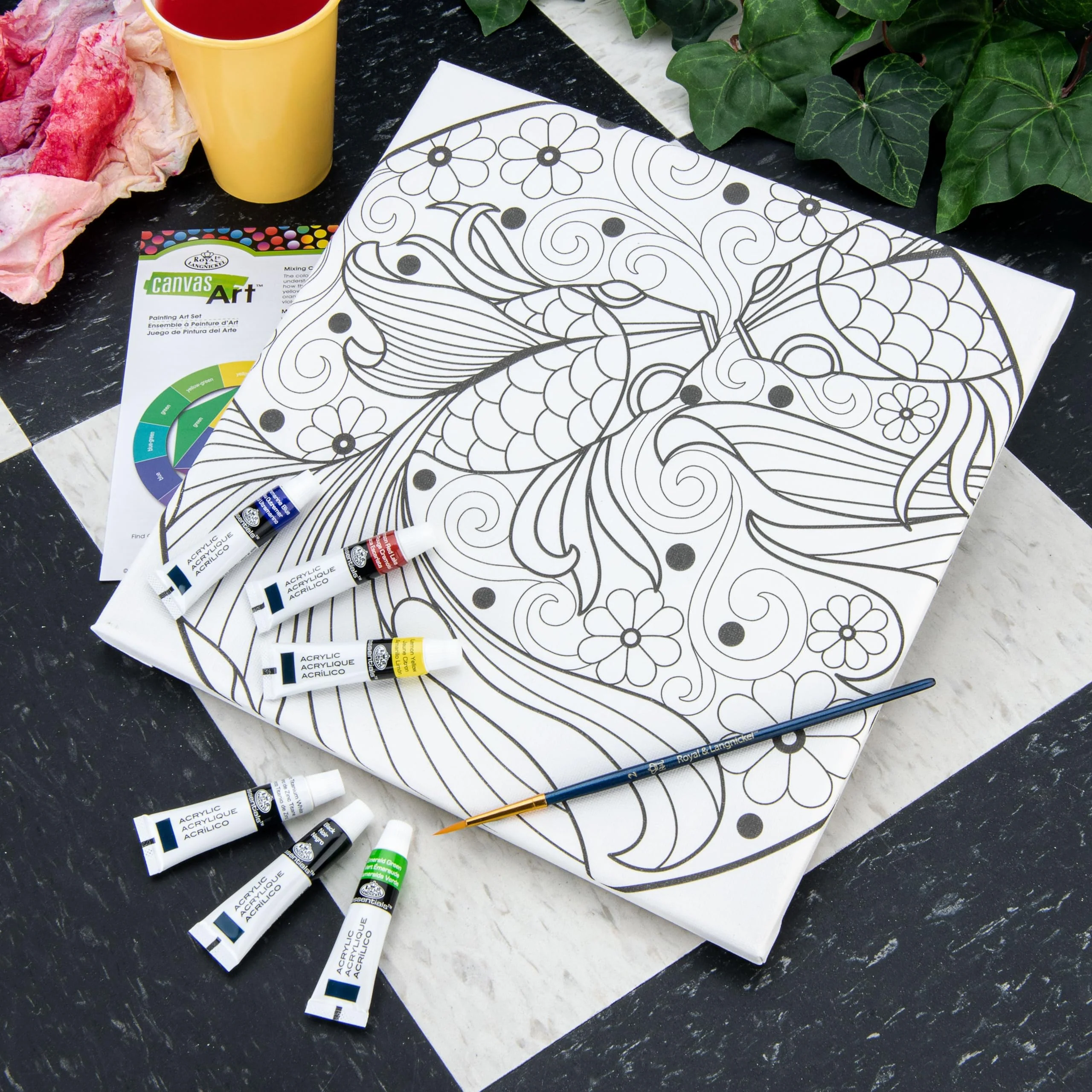 Royal Canvas Art Paint Fish - Image 3