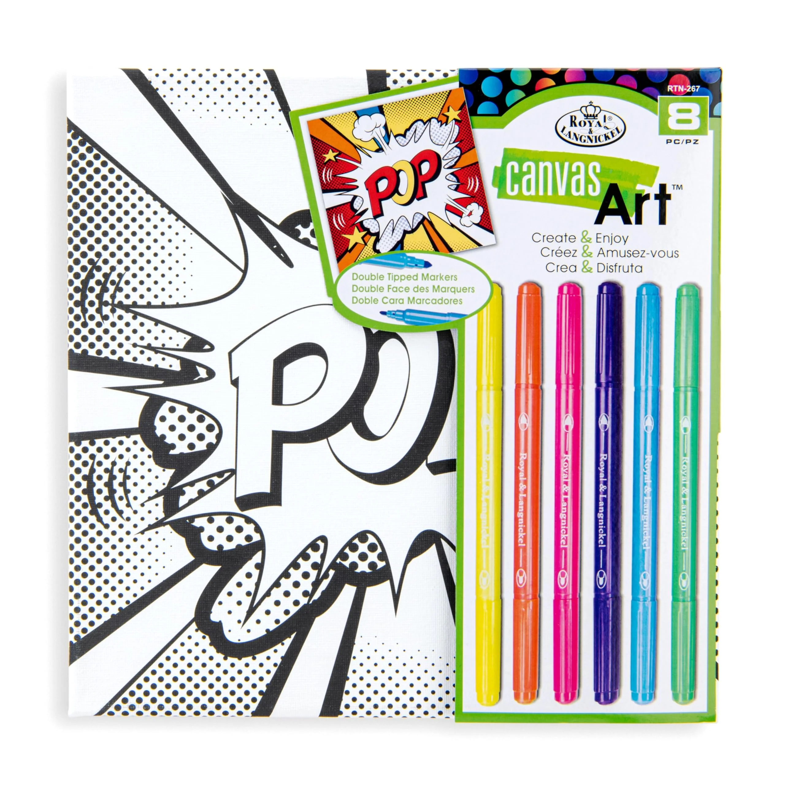 Royal & Langnickel 8pc Canvas Art Marker Art Set, Comic Strip