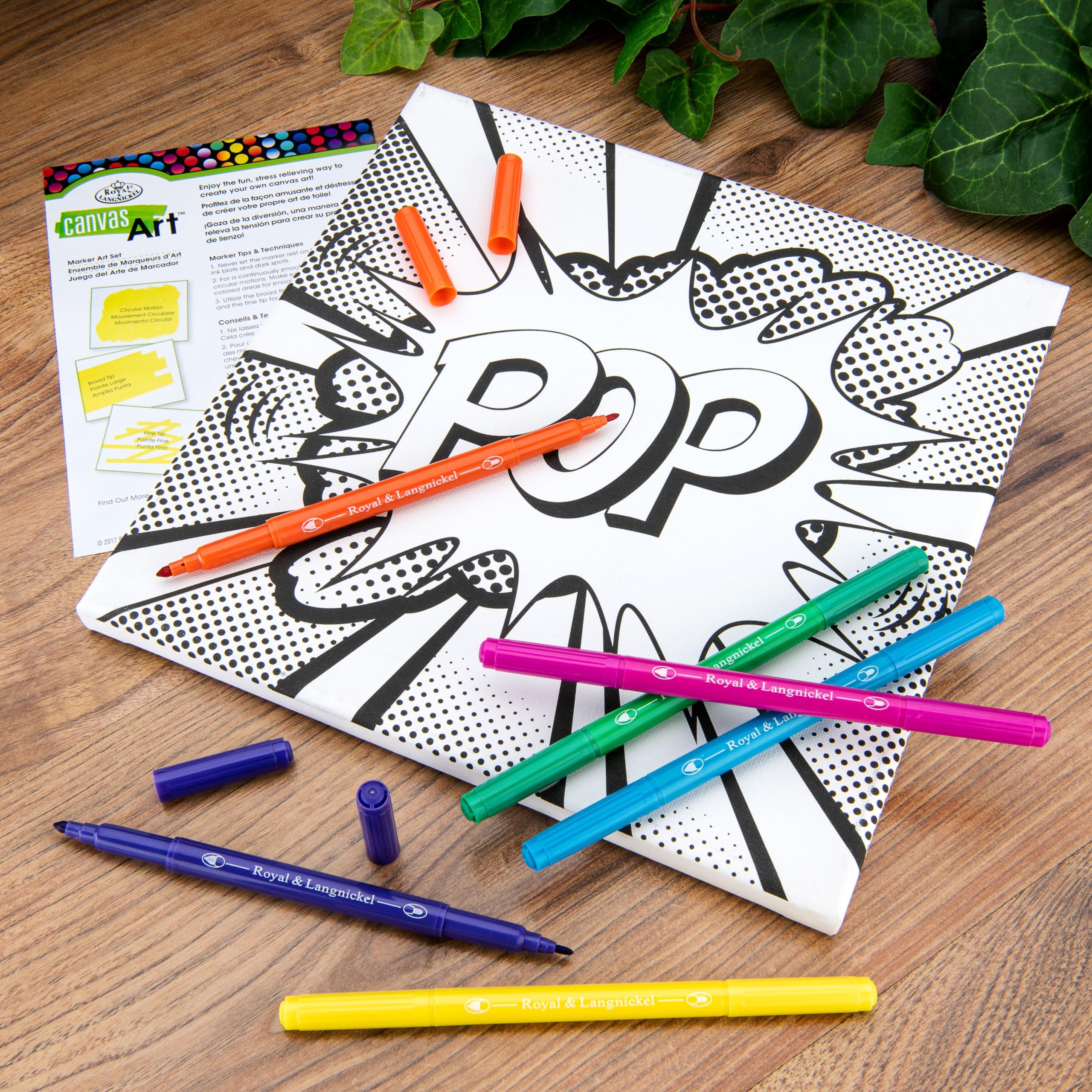 Royal & Langnickel 8pc Canvas Art Marker Art Set, Comic Strip - Image 3