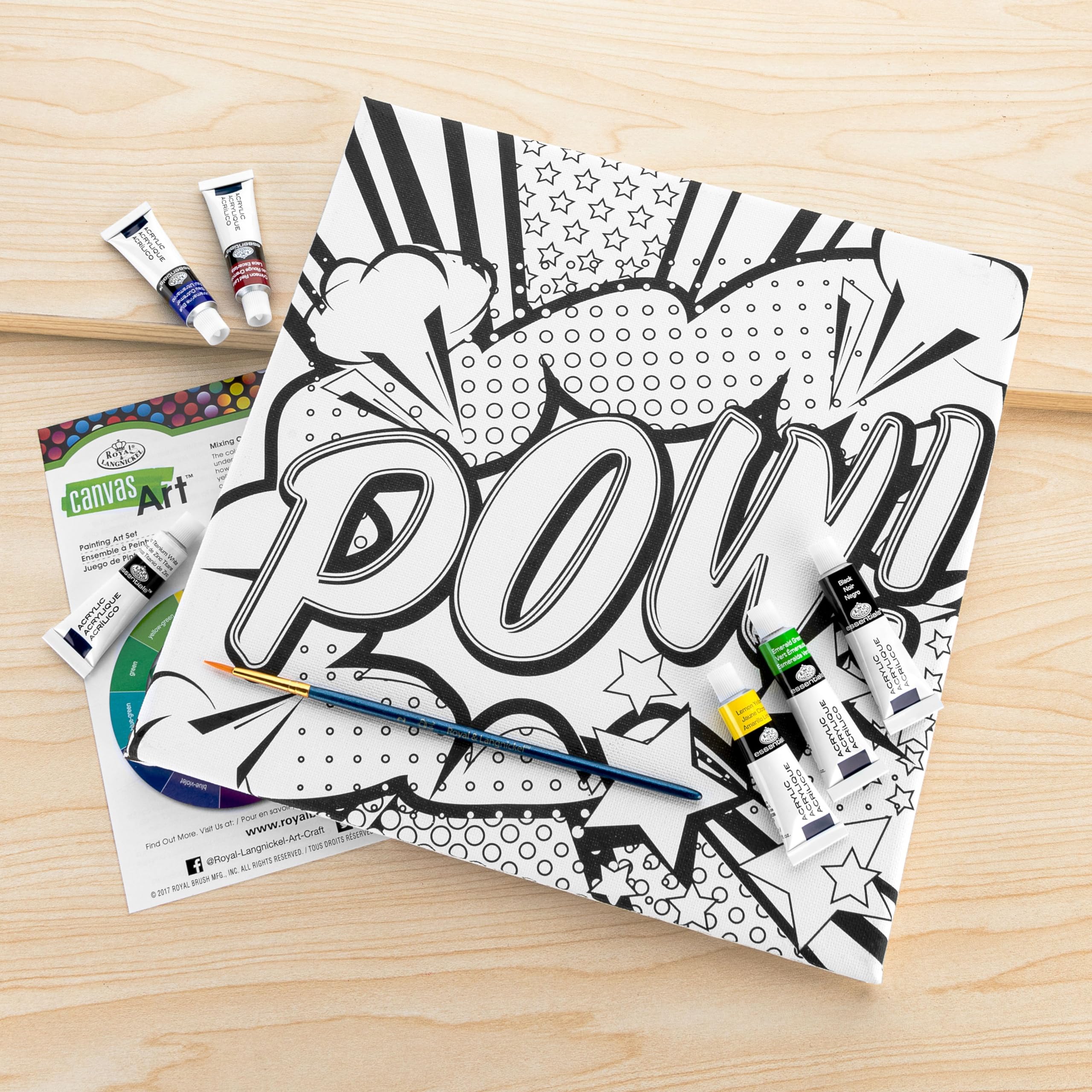 Royal & Langnickel 9pc Canvas Art Painting Art Set, POW - Image 6