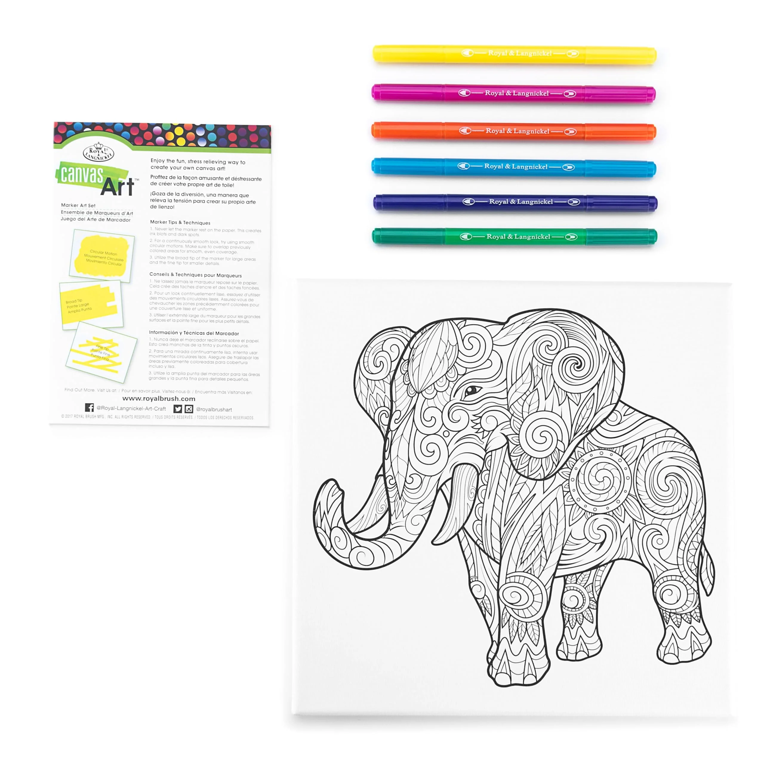 Royal & Langnickel - Canvas Art Markers Elephant - Image 2