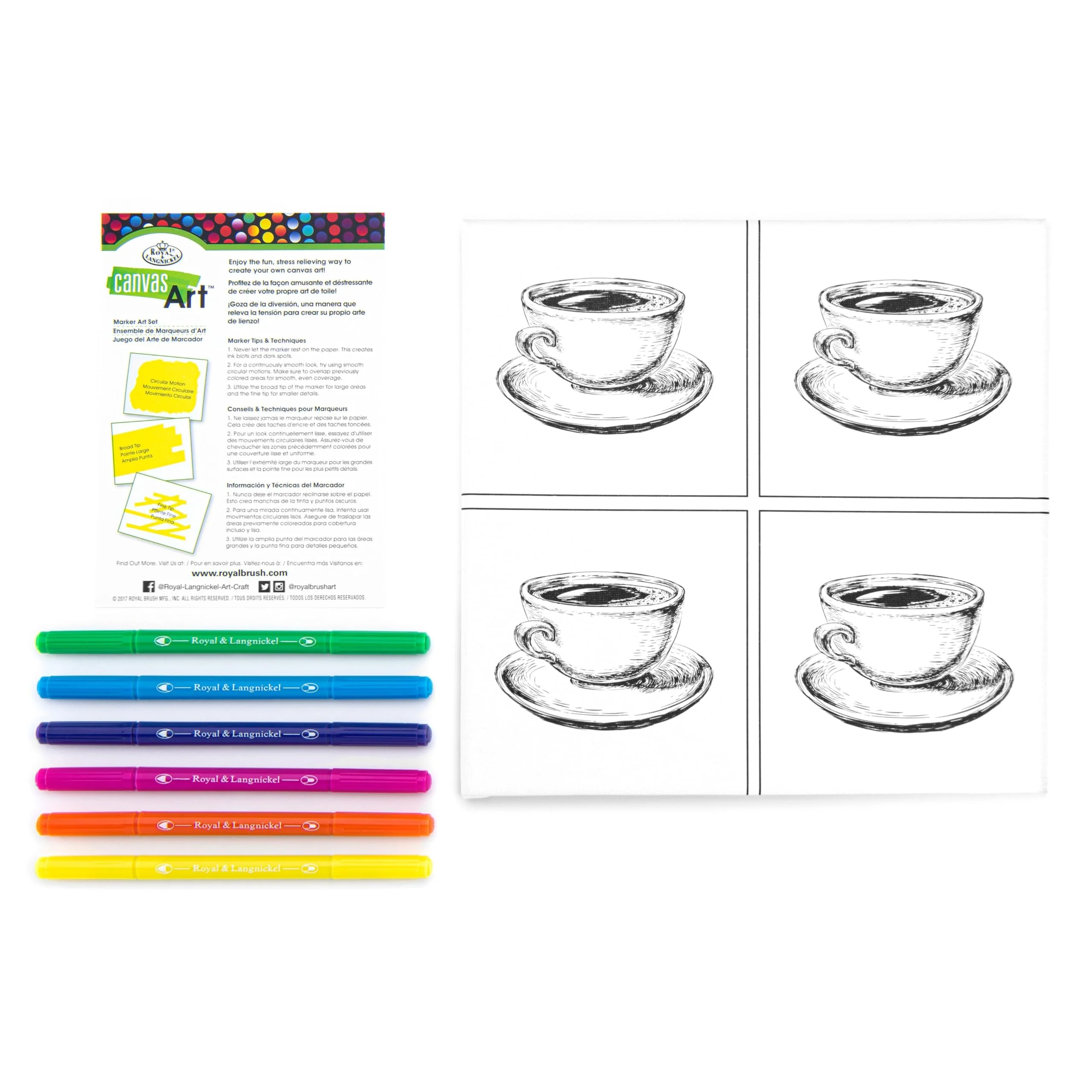 Royal & Langnickel - Canvas Art Markers TEACUPS - Image 3