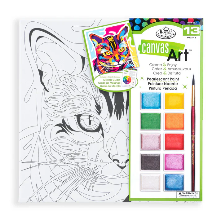 Royal & Langnickel Pearlescent Paint Canvas Art-Cat