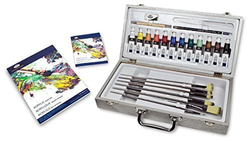 Royal & Langnickel Zen 26 Piece Acrylic Painting Artist Carry Case Box Set