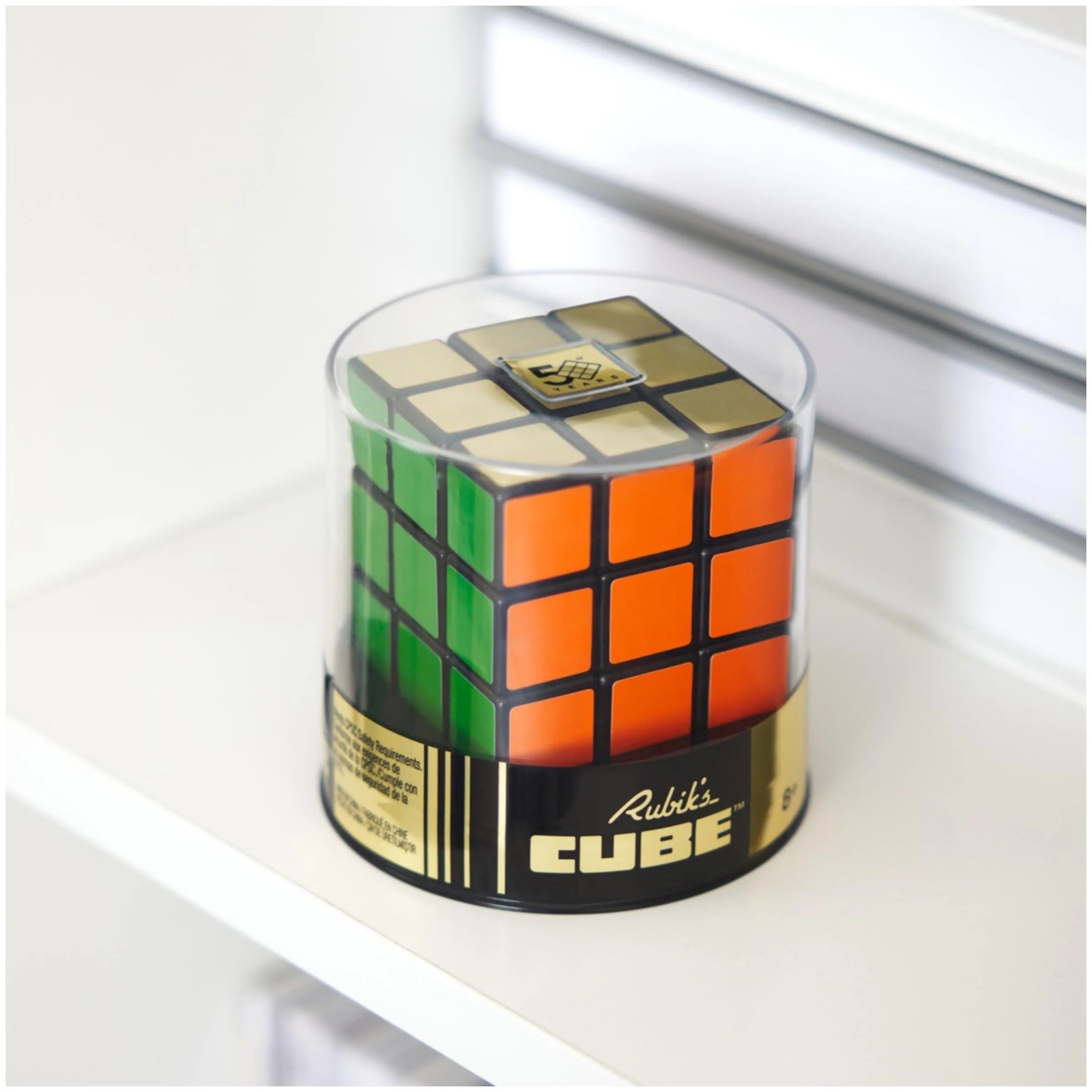 Rubik’s Cube, Special Retro 50th Anniversary Edition, Original 3x3 Cube Collectible & Desk Décor, Problem-Solving Brain Teaser, Fidget Toy, Sensory Puzzle for Adults, Teens, Kids, for Ages 8 & Up - Image 5