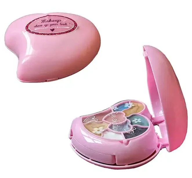 S & Li Cosmetics Kids makeup set kit with Heart shape plastic case - Image 2