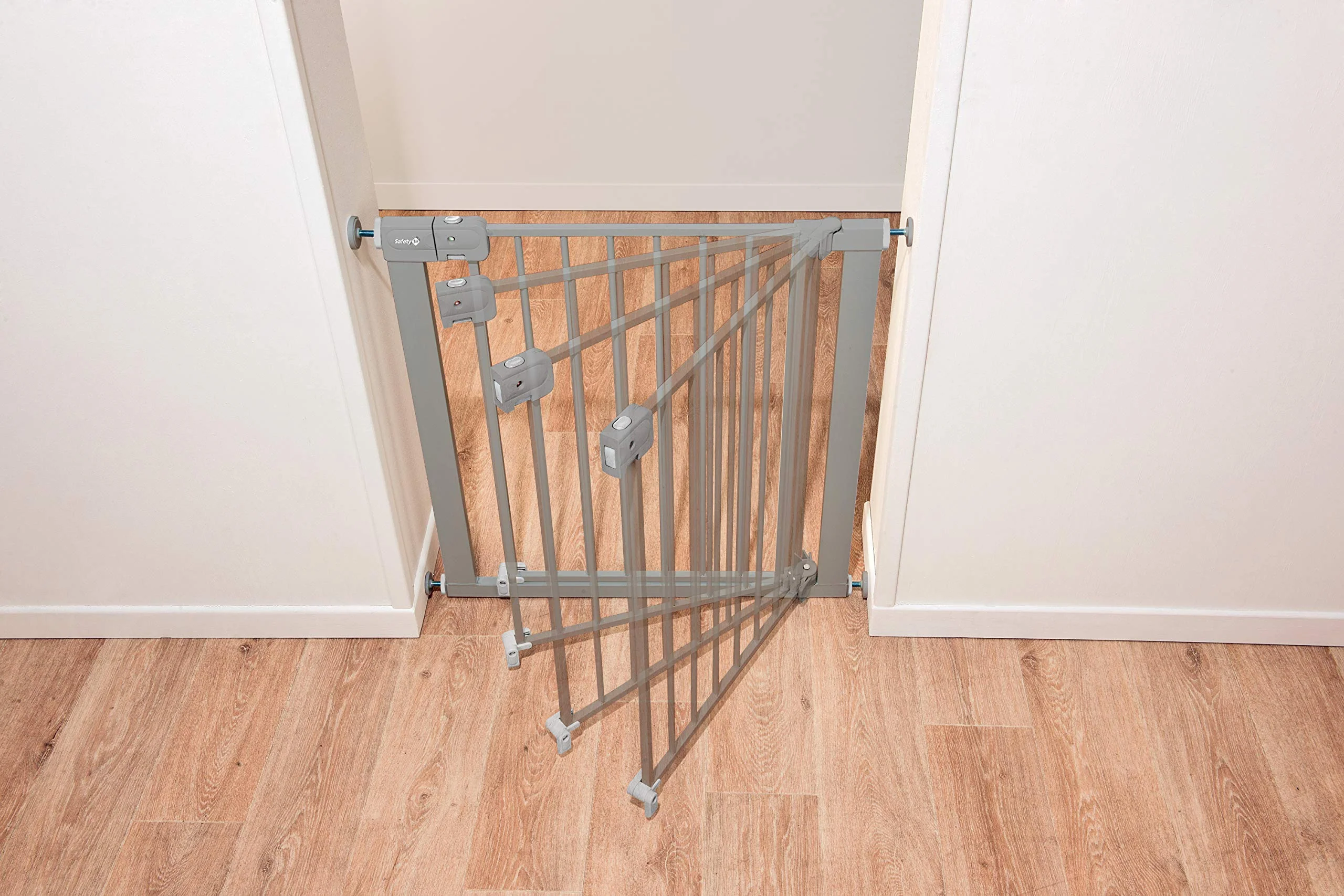 Safety 1st Easy Install Baby Gate for Doorways, Auto-Close Pressure-Mounted Magnetic Latch, Indoor Dog Gates, No Drilling, Fits 29"-38", Grey - Image 6