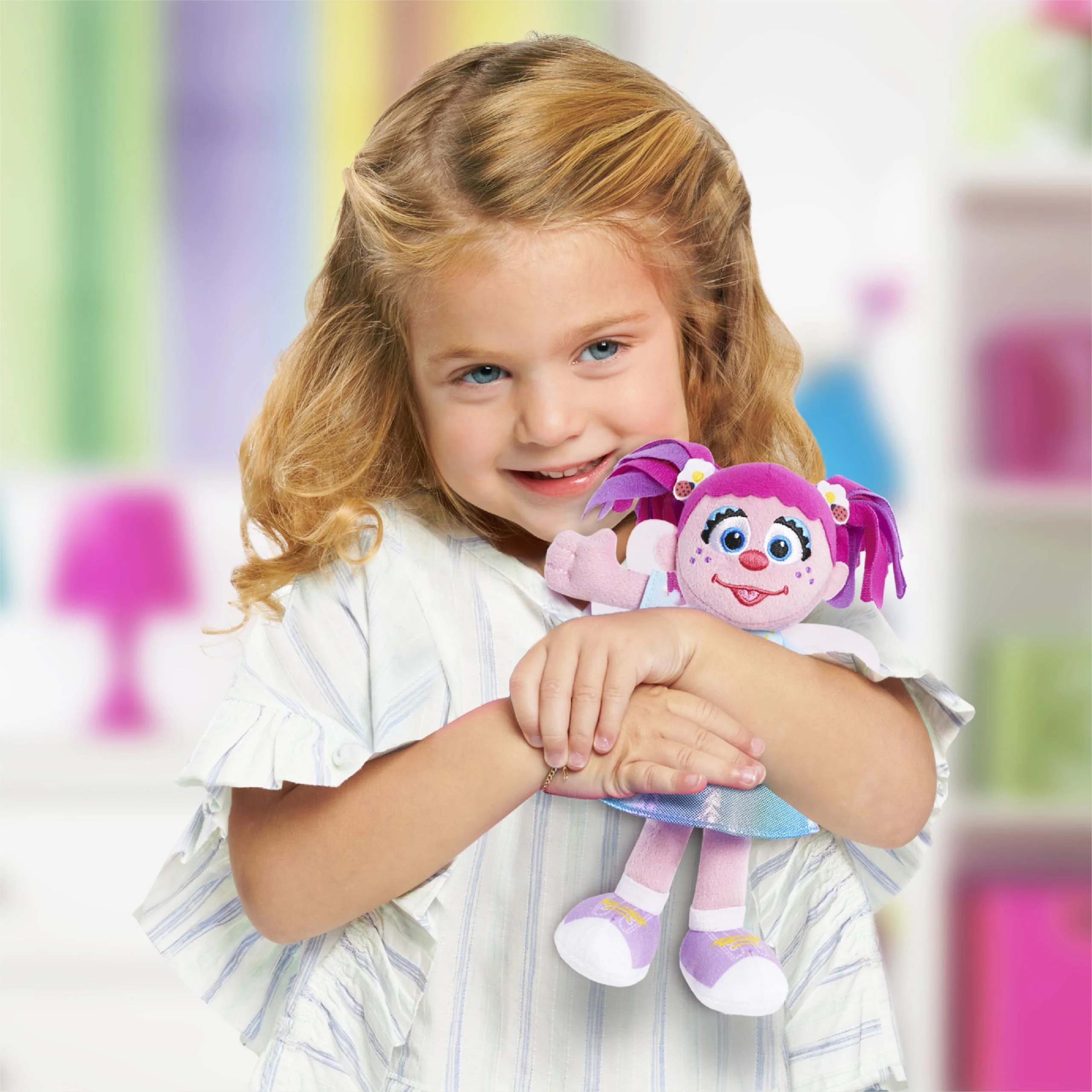 Sesame Street Friends 8-inch Abby Cadabby Sustainable Plush Stuffed Toy, Kids Toys for Ages 18 Month by Just Play - Image 6