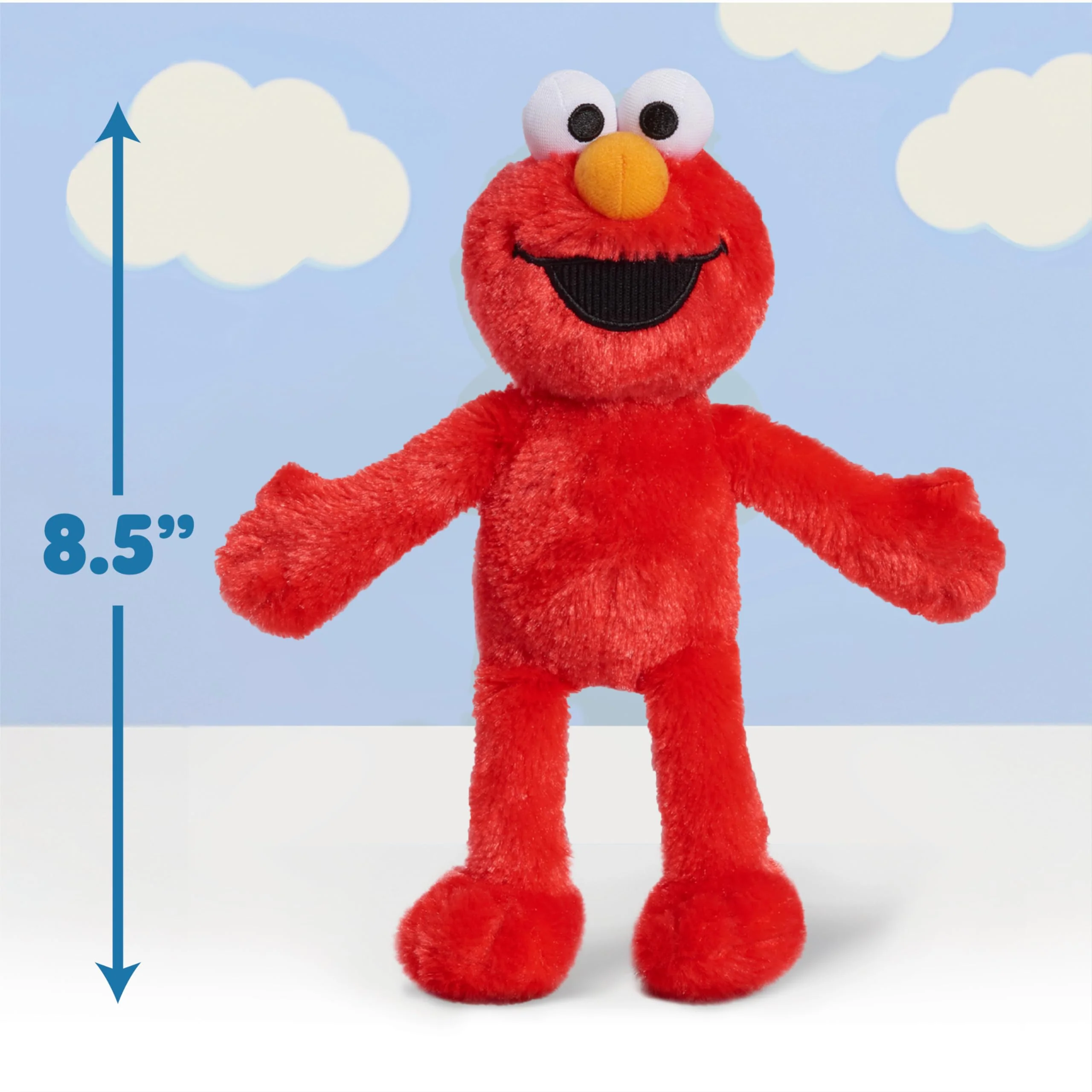 Sesame Street Friends 8-inch Elmo Sustainable Plush Stuffed Animal, Kids Toys for Ages 18 Month by Just Play - Image 5