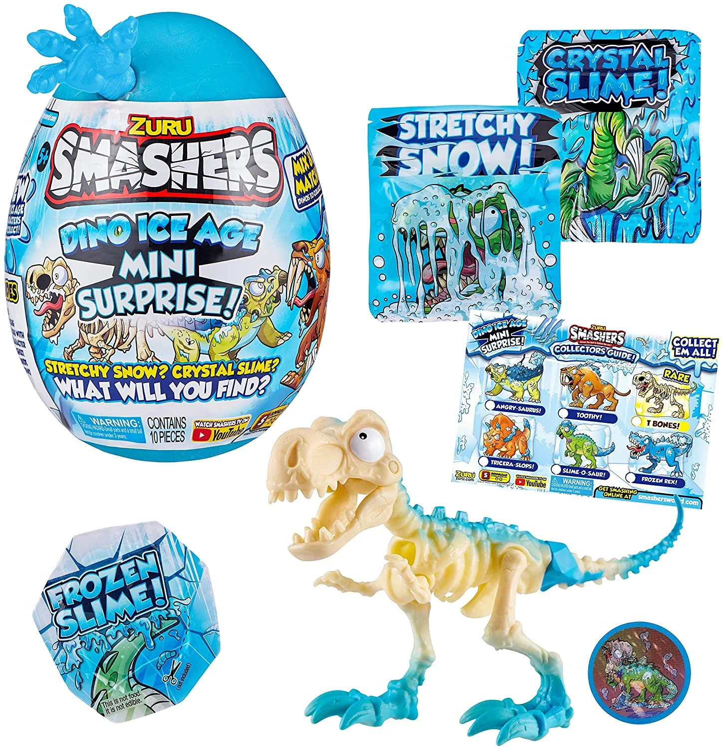 Smashers Dino Ice Age Mini Surprise Egg by ZURU (COLOR MAY VARY) - Image 8