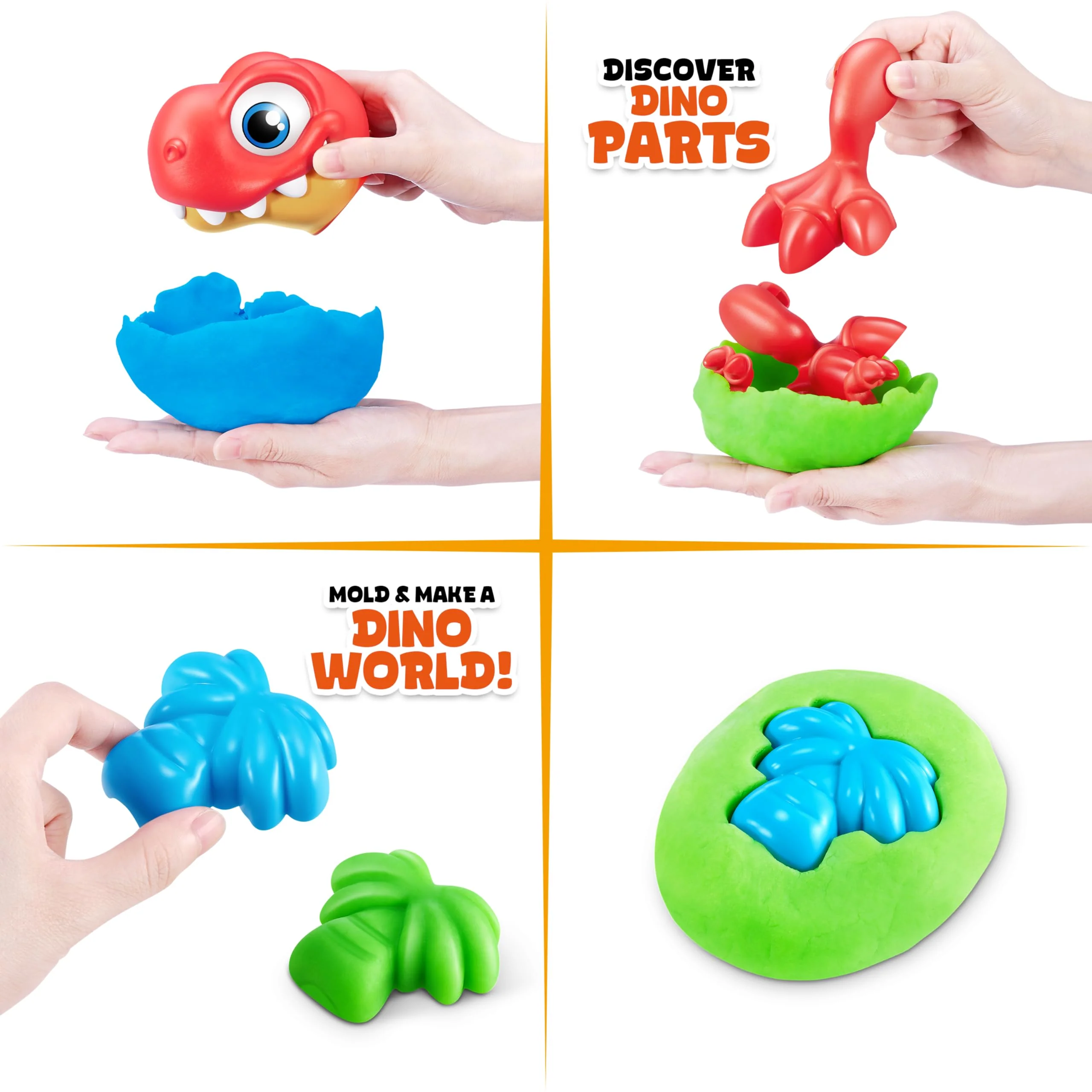 Smashers Junior( vary) Large Egg (T-Rex) by ZURU 18+ Surprises Compounds Mold Dinosaur Preschool Toys Build Construct Sensory Play for Kids - Image 7