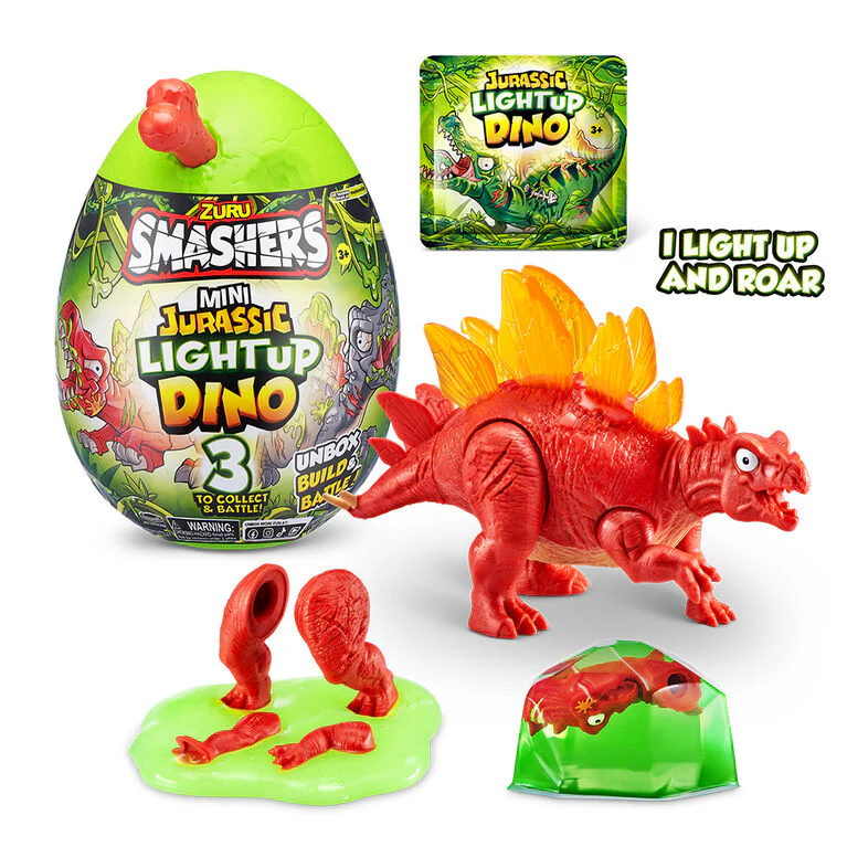 Smashers Mini Jurassic Light Up Dino Egg by ZURU Collectible Egg (Style May Vary) - Image 2