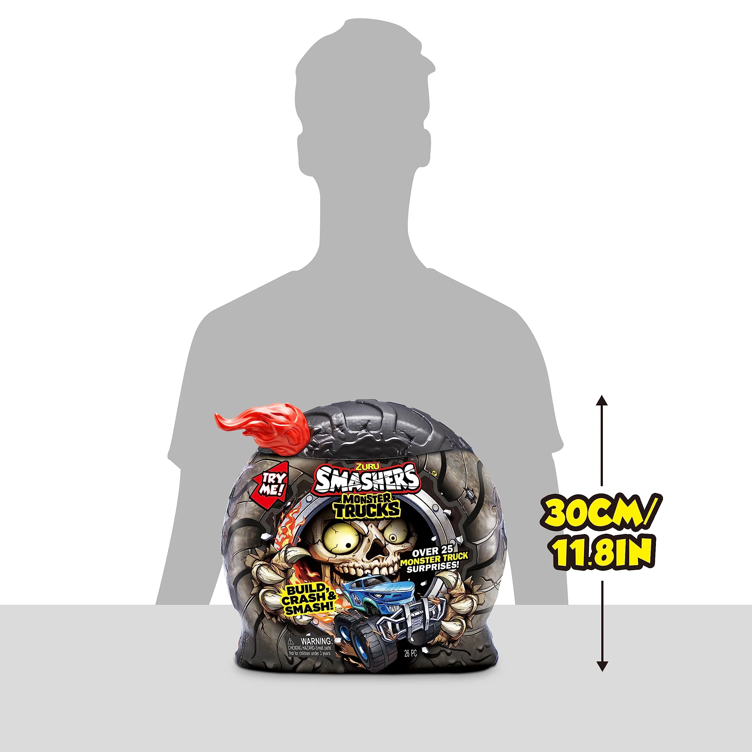 Smashers Monster Truck Surprise (Skull Truck) by ZURU with 25 Surprises Collectible Monster Truck Surprise Smash Slime Sand Compounds Discovery - Image 5