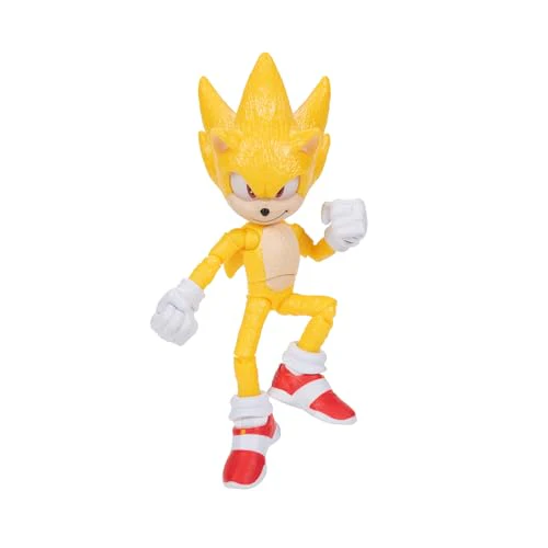 Sonic The Hedgehog 3 Movie Action Figures - 5-Inch Super Sonic The Hedgehog Collector Toy Figure, Highly Articulated for Boys & Girls - Officially Licensed 3 Movie Product - Image 6