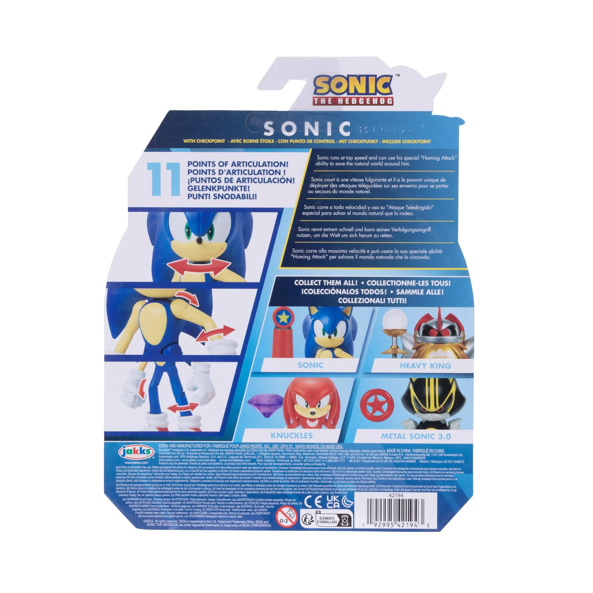 Sonic the Hedgehog 4-inch Sonic Action Figure with Blue Checkpoint Accessory. Ages 3+ - Image 7