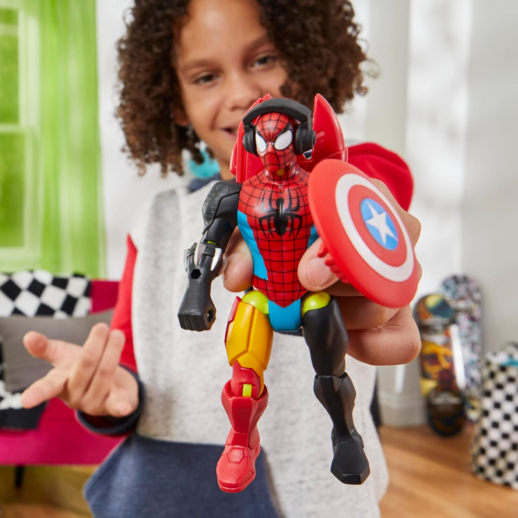 Spider-Man Marvel MixMashers Custom Mix-and-Match Action Figure & Accessories, 5-Inch-Scale Super Hero Toys for Kids Ages 4+ - Image 10