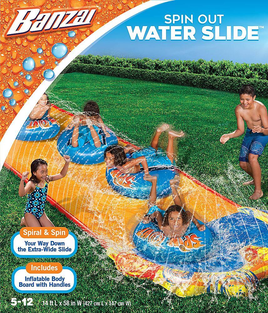 Spin Out Extra Wide Inflatable Outdoor Water Slide