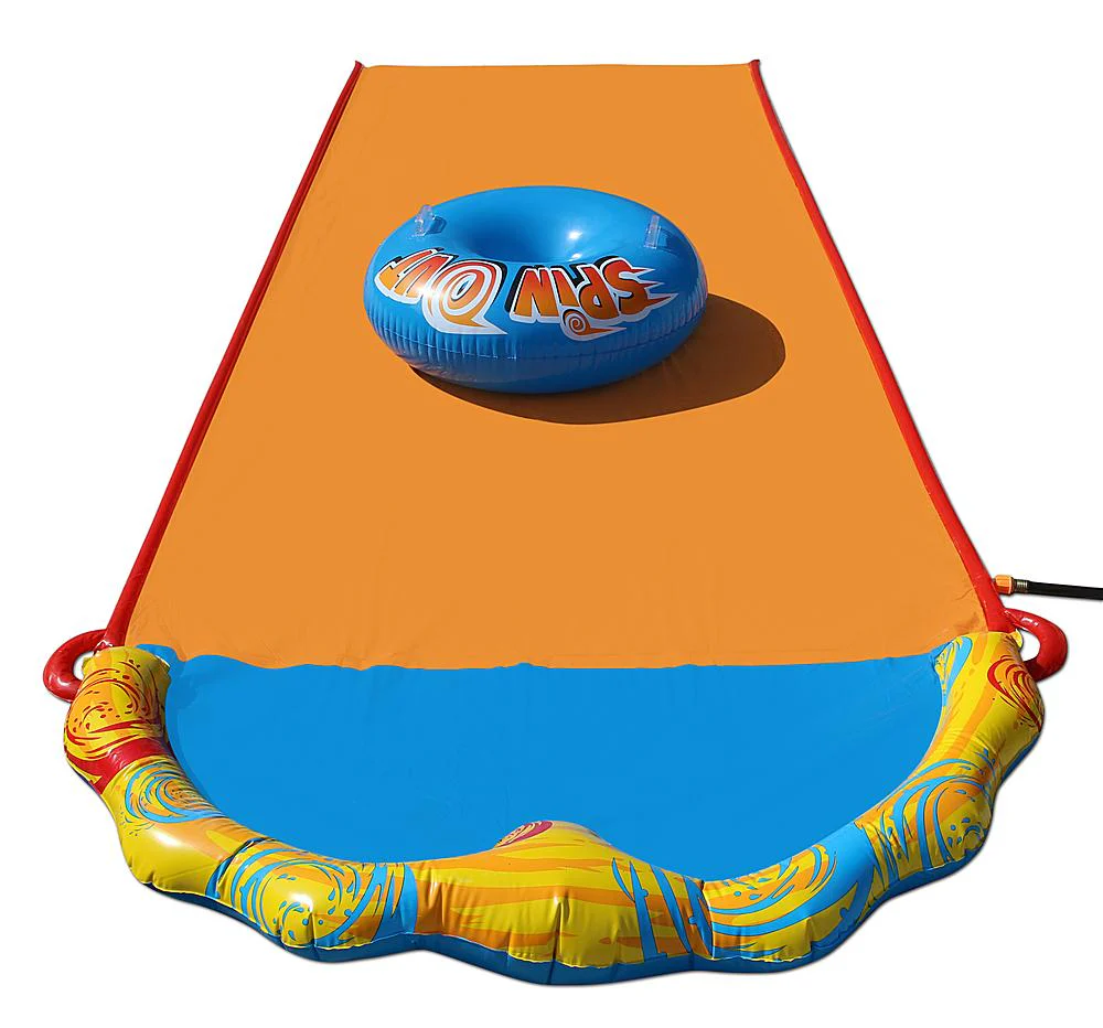 Spin Out Extra Wide Inflatable Outdoor Water Slide - Image 3