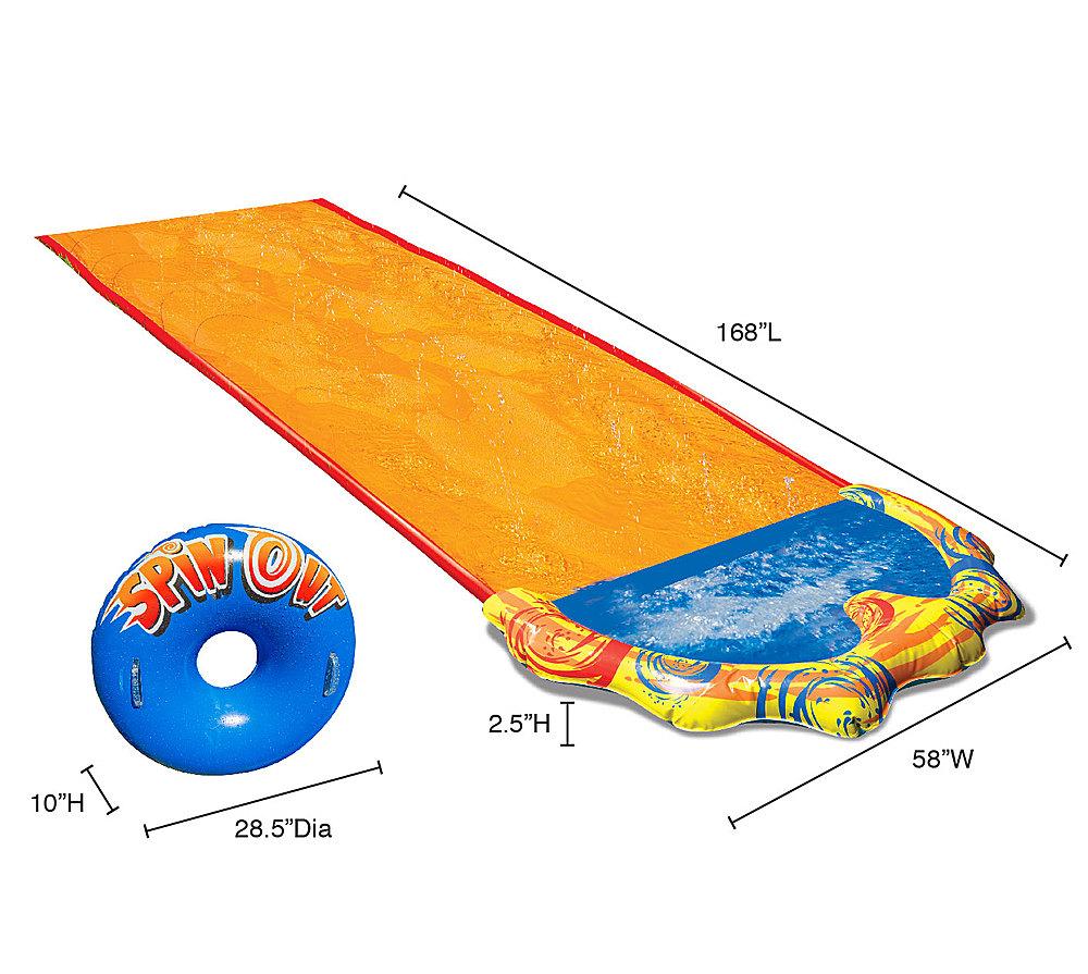Spin Out Extra Wide Inflatable Outdoor Water Slide - Image 6