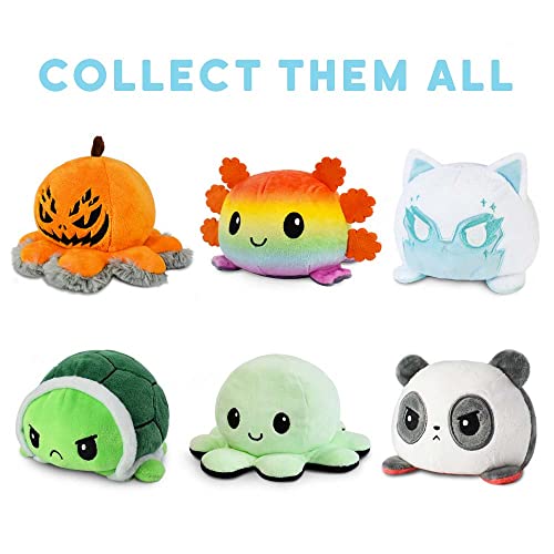 TeeTurtle - The Original Reversible Axolotl Plushie - Gray + Rainbow - Cute Sensory Fidget Stuffed Animals That Show Your Mood - Image 6