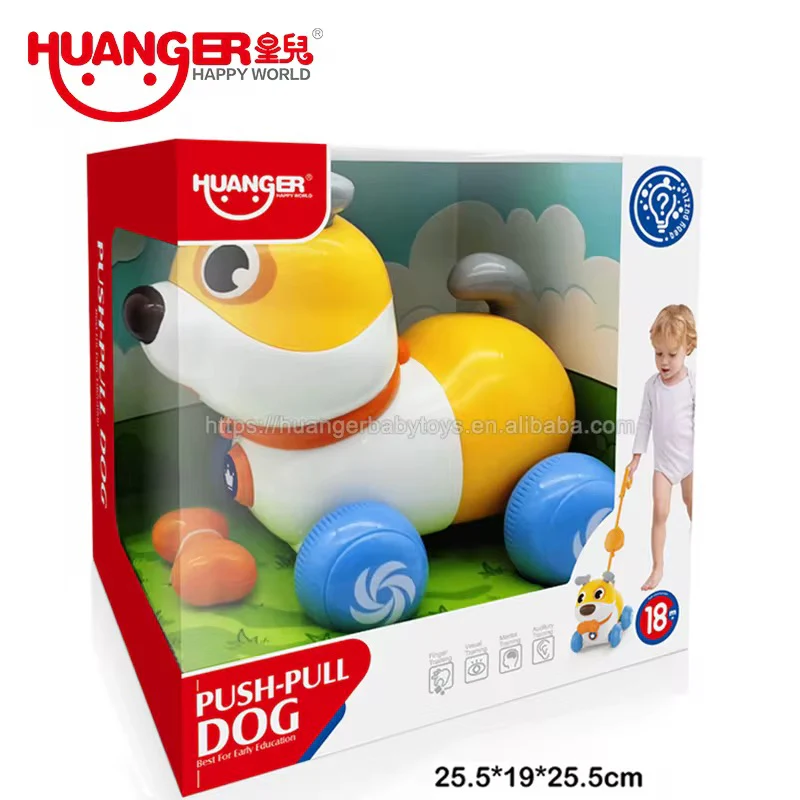 Toy Musical Push-Pull Dog, Hand Push Toy