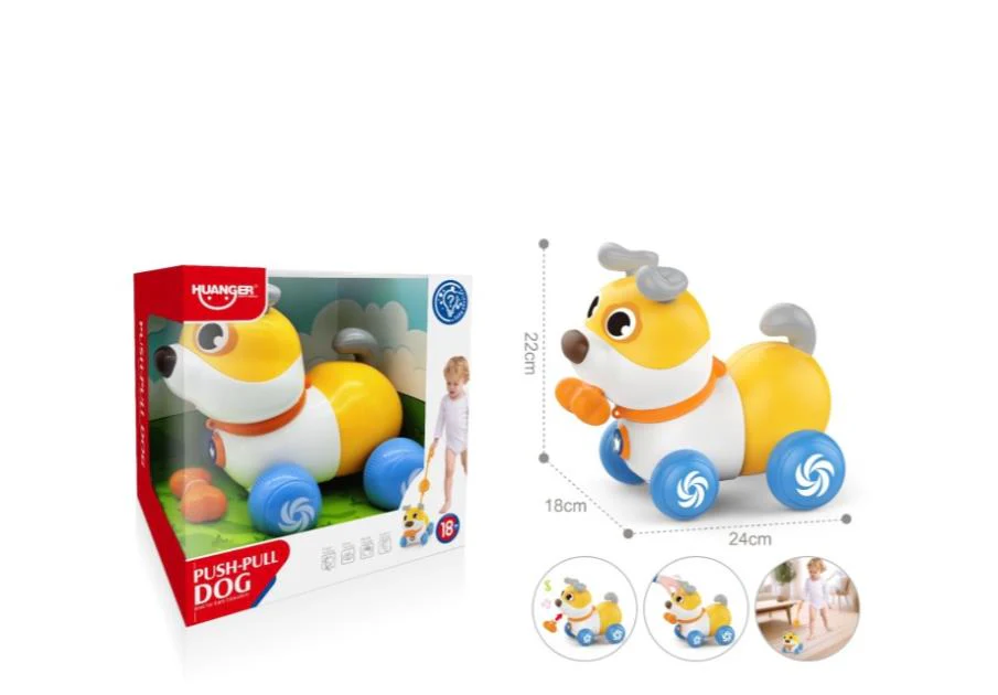 Toy Musical Push-Pull Dog, Hand Push Toy - Image 3