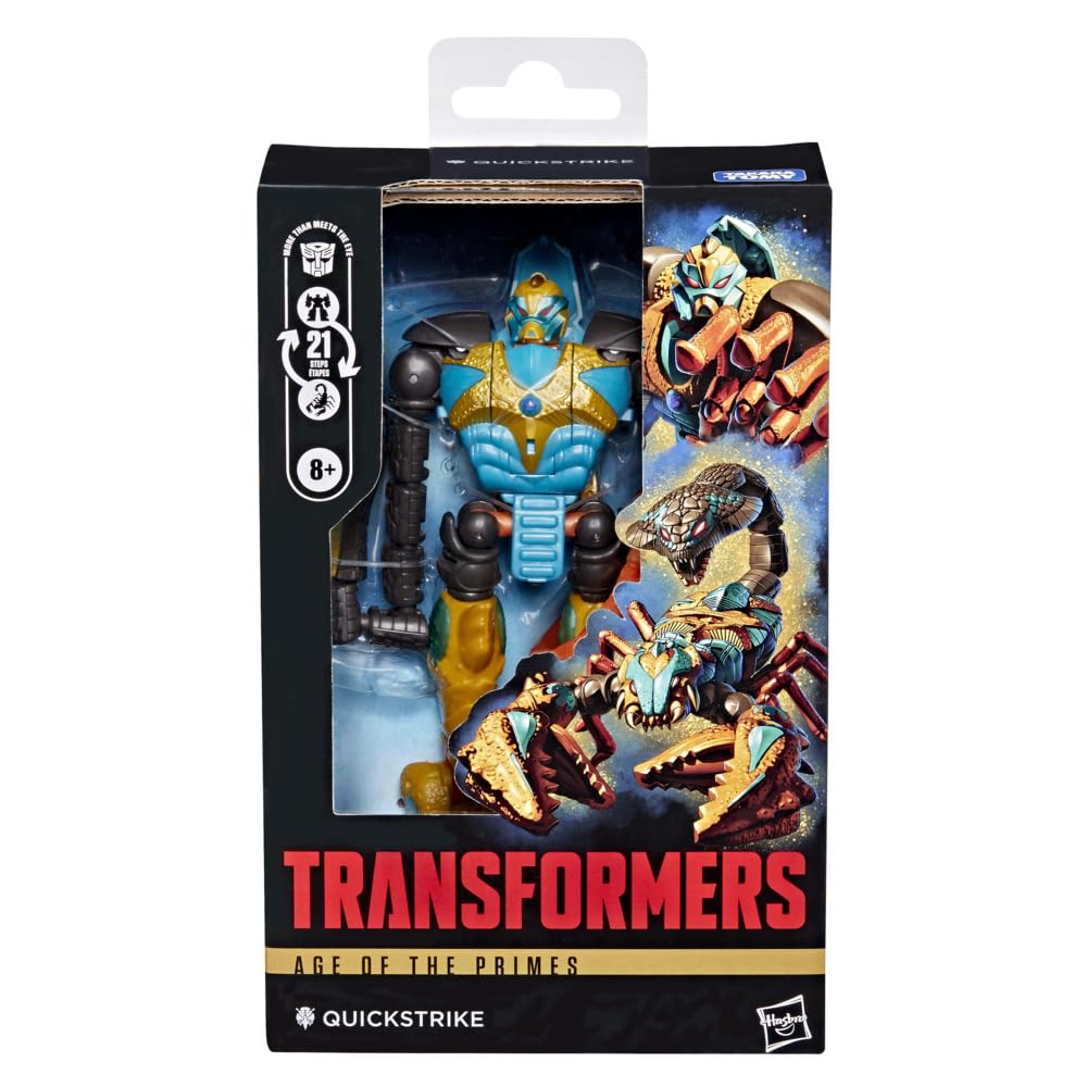 Transformers Age of The Primes Quickstrike, Deluxe Class 5.5-Inch Converting Action Figure, Robot Toys for Ages 8+