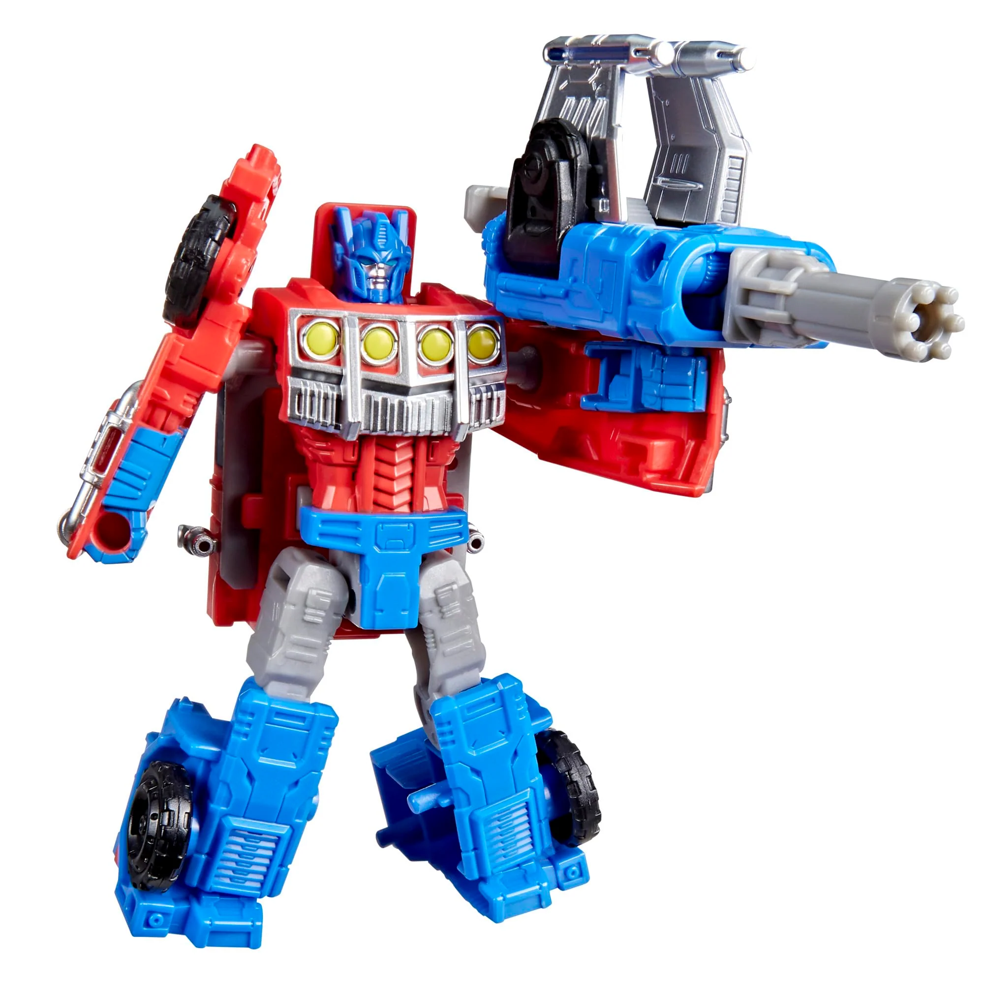 Transformers CYBERWORLD Optimus Prime Armored Cyber Changers 4-Inch Action Figure, Quick Change to Truck Mode, Robot Toys for Boys and Girls, Kids Christmas Stocking Stuffers, Ages 6+ - Image 2