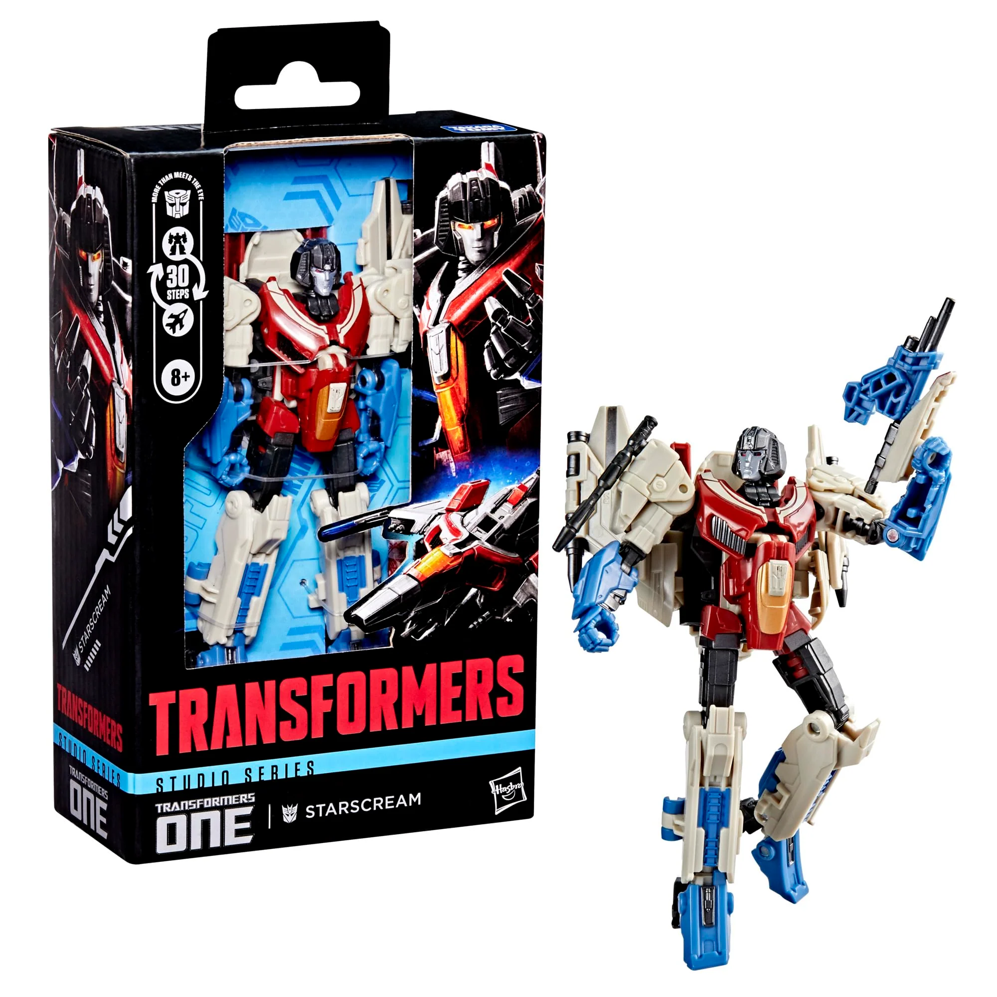 Transformers Studio Series Deluxe Class One Starscream, 4.5-inch Converting Action Figure, Robot Toys for Ages 8+