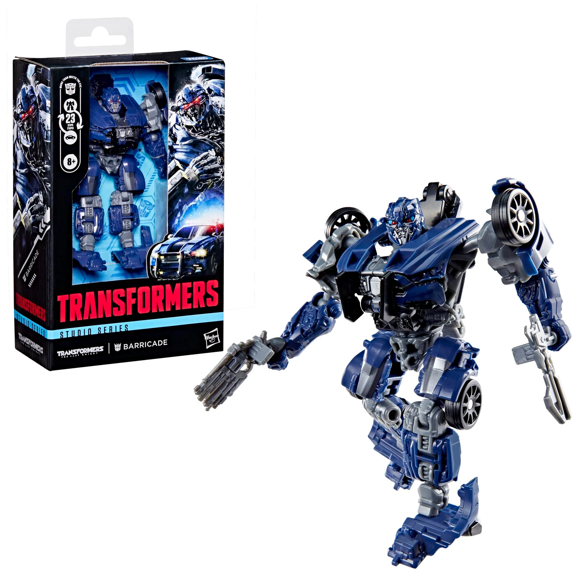 Transformers Studio Series The Last Knight Barricade Deluxe Class 4.5-Inch Converting Action Figure, Robot Toys for Ages 8+
