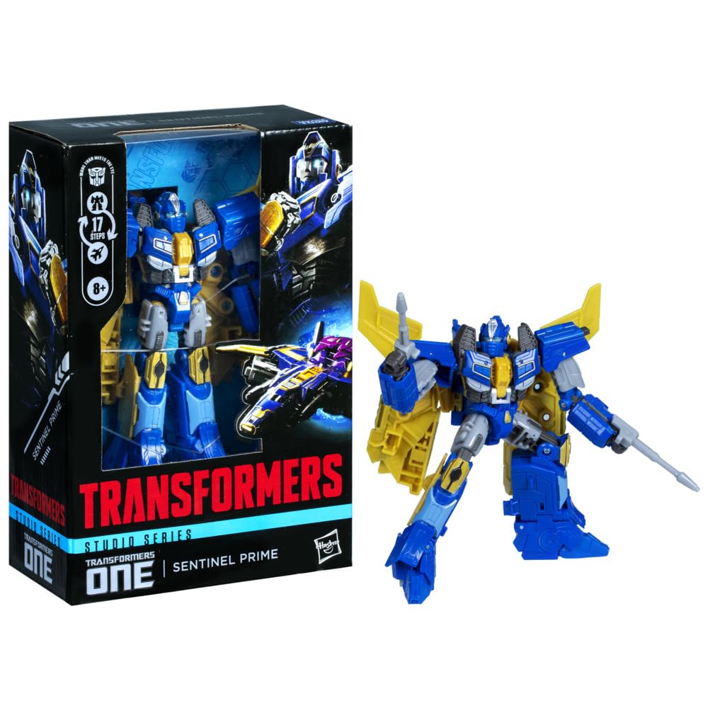 Transformers Toys Studio Series Voyager Class One Sentinel Prime 6.5-inch Converting Action Figure, Robot Toys, 8+