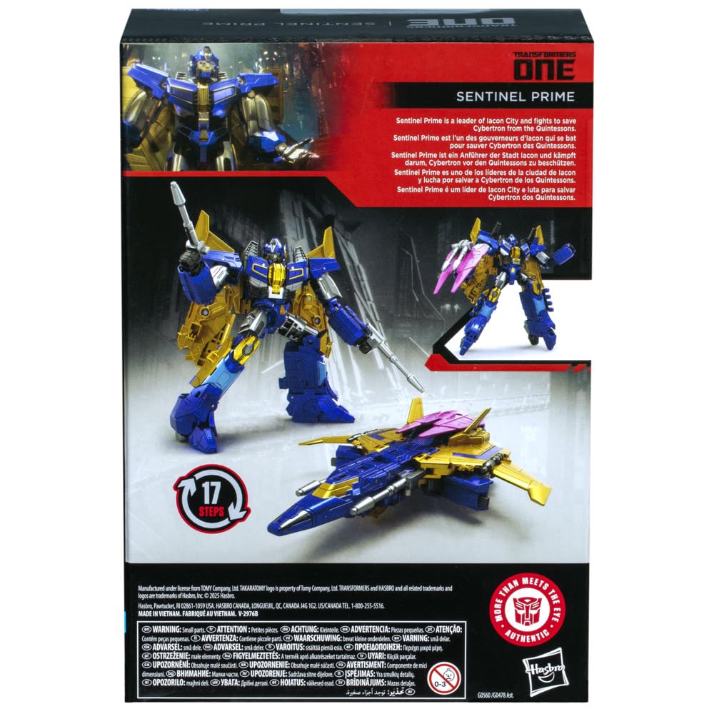 Transformers Toys Studio Series Voyager Class One Sentinel Prime 6.5-inch Converting Action Figure, Robot Toys, 8+ - Image 2
