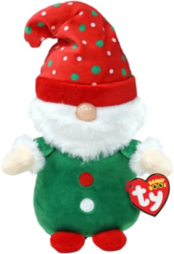 TY Beanie Boo GNOLAN - Christmas Gnome with Hat - 6" - Image 2