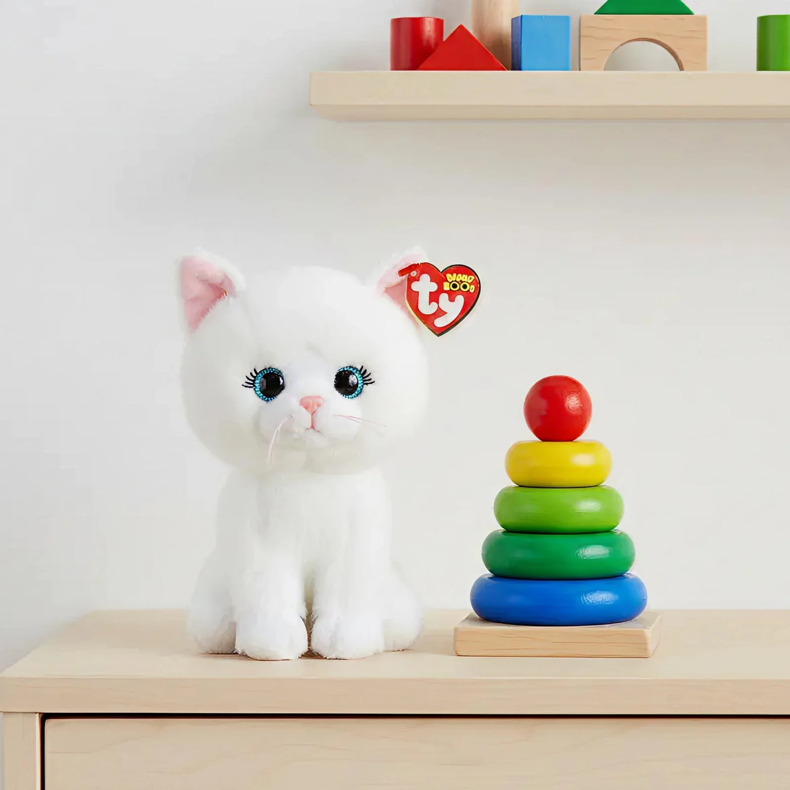 TY Beanie Boos - Amelia The Big Blue Eyes Cat and Glitter - The Plush with Big Sparkly Eyes - 6 " - Image 3