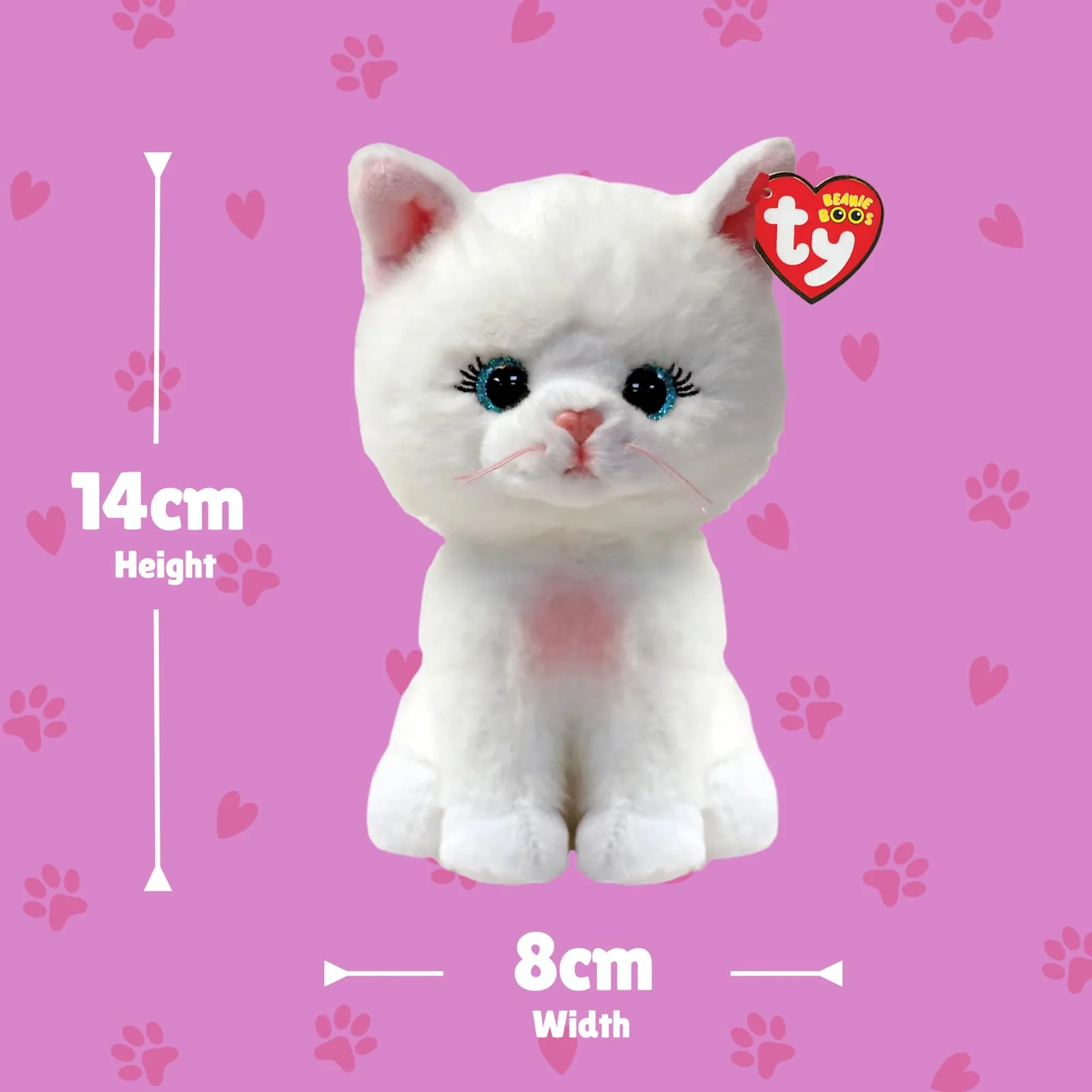 TY Beanie Boos - Amelia The Big Blue Eyes Cat and Glitter - The Plush with Big Sparkly Eyes - 6 " - Image 5