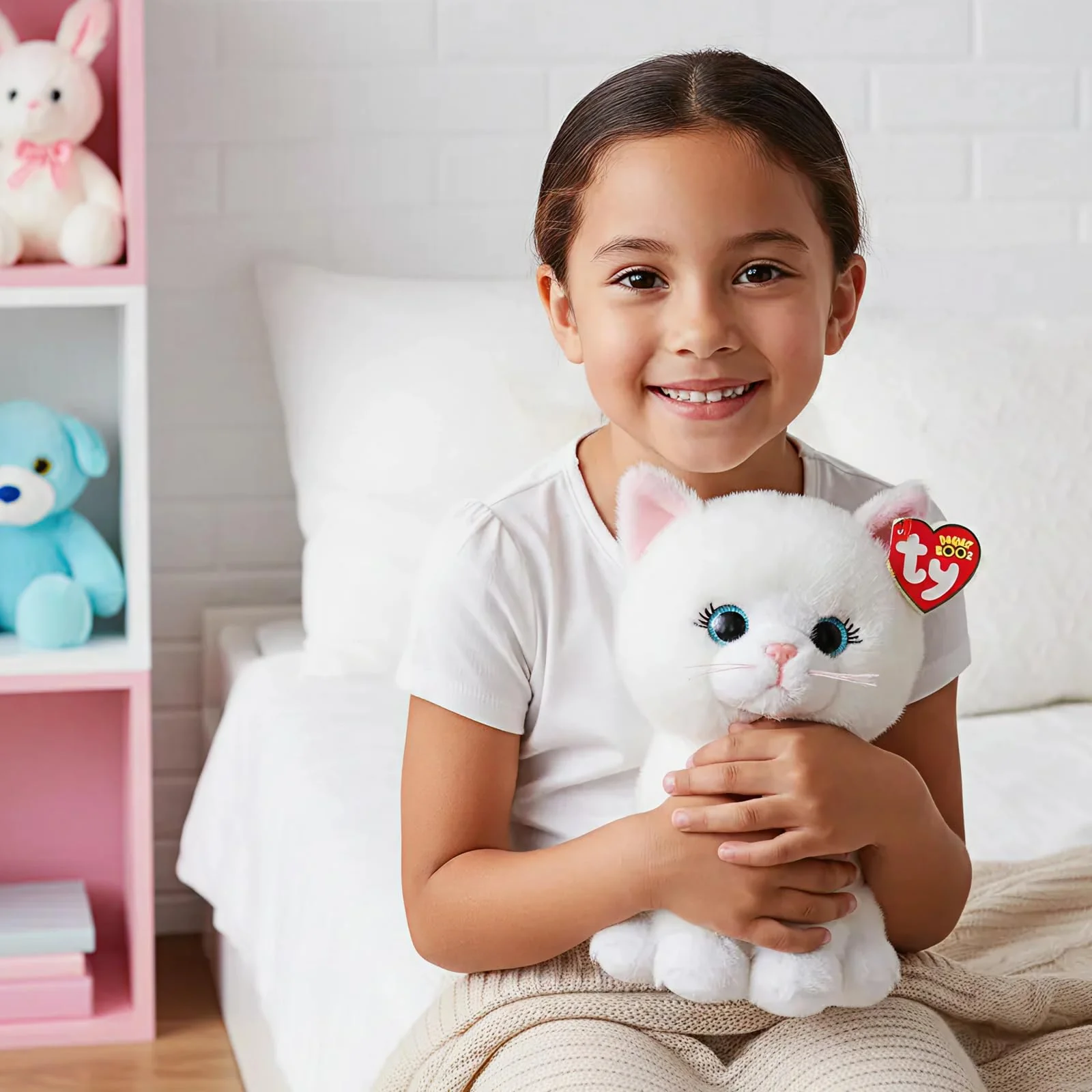 TY Beanie Boos - Amelia The Big Blue Eyes Cat and Glitter - The Plush with Big Sparkly Eyes - 6 " - Image 6