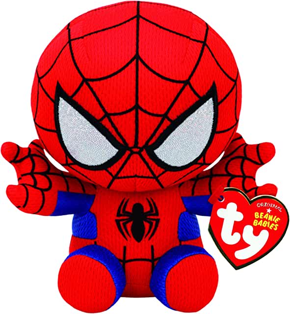Ty Beanie Boos Spider-Man Plush – 16 Inch Large Marvel Stuffed Animal – Super Soft – 100% Authentic