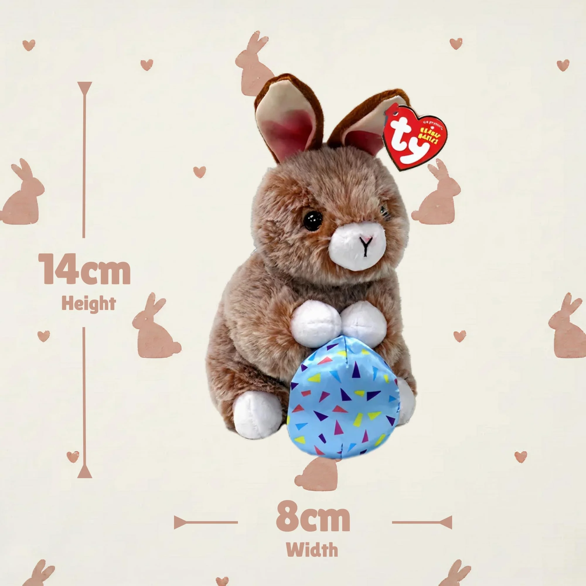 Ty Beanie Praline The Brown Easter Bunny - 6" - Image 3