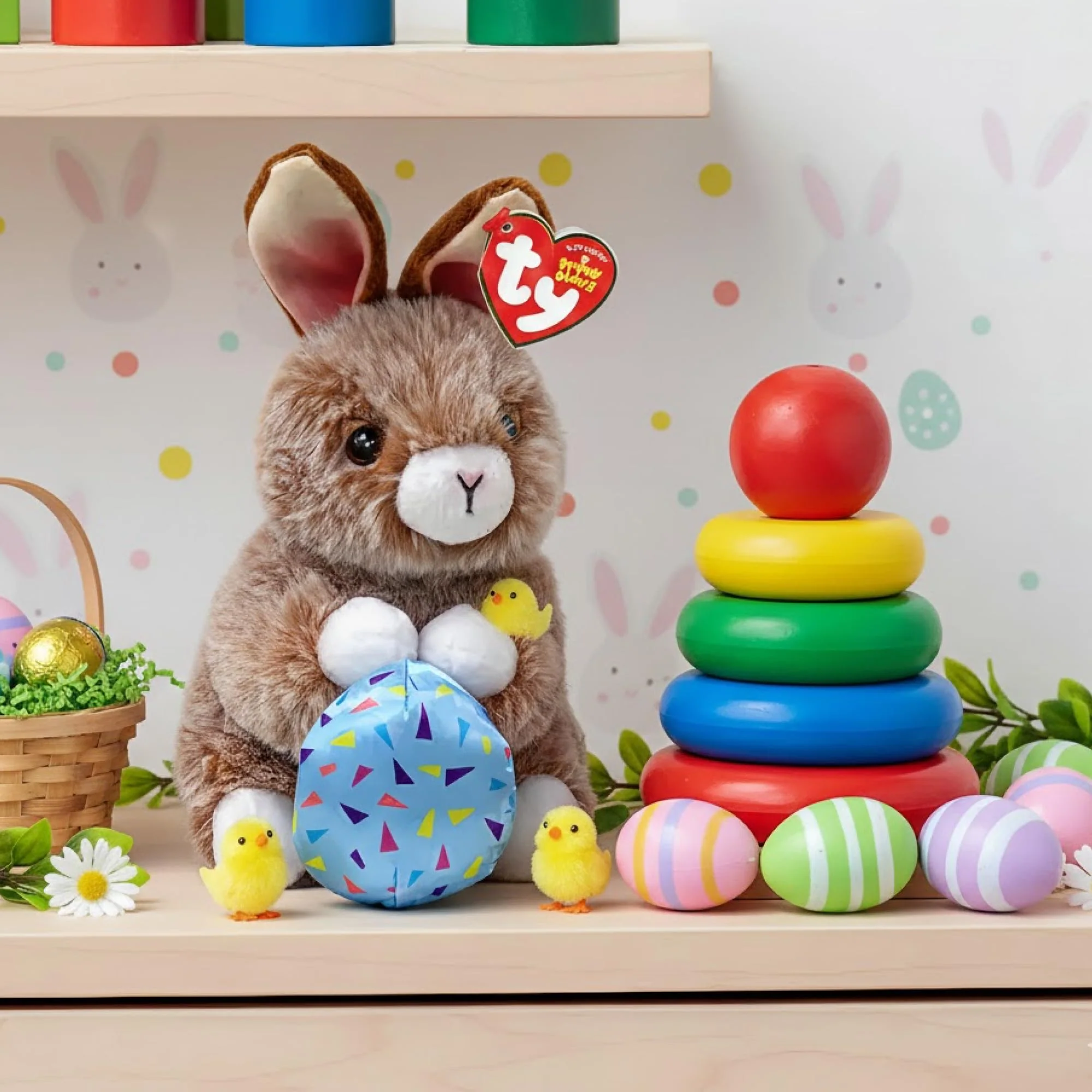 Ty Beanie Praline The Brown Easter Bunny - 6" - Image 6